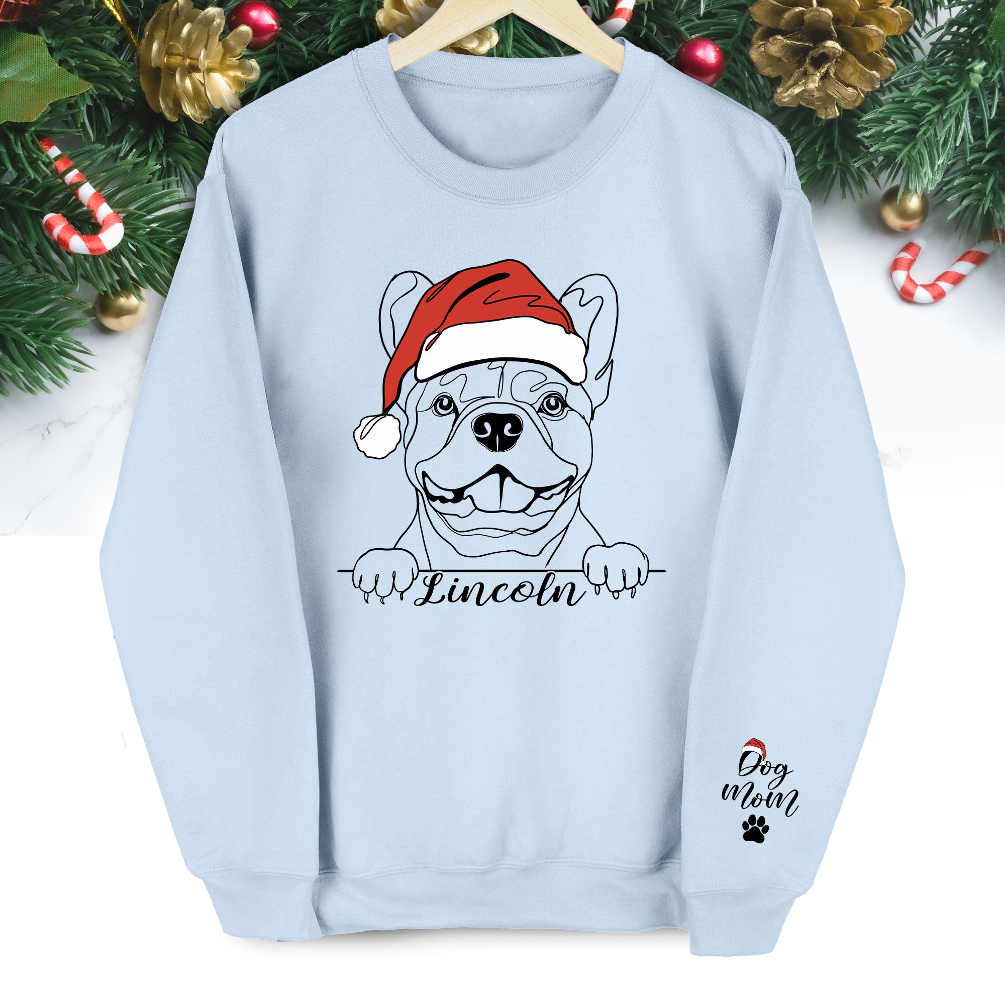 Custom Dog Face Sweatshirt for Dog Moms – Cute & Heartfelt Pet Lover Sweater