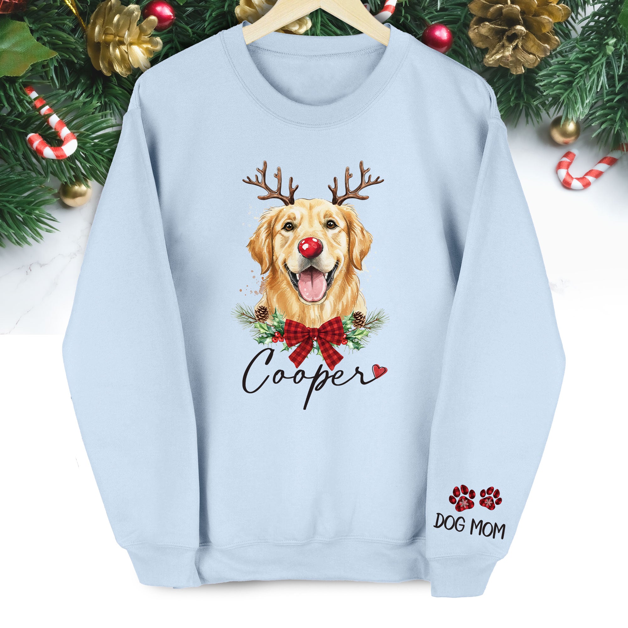 Custom Pet Face Dog Mom Sweatshirt – Personalized With Your Pup’s Photo