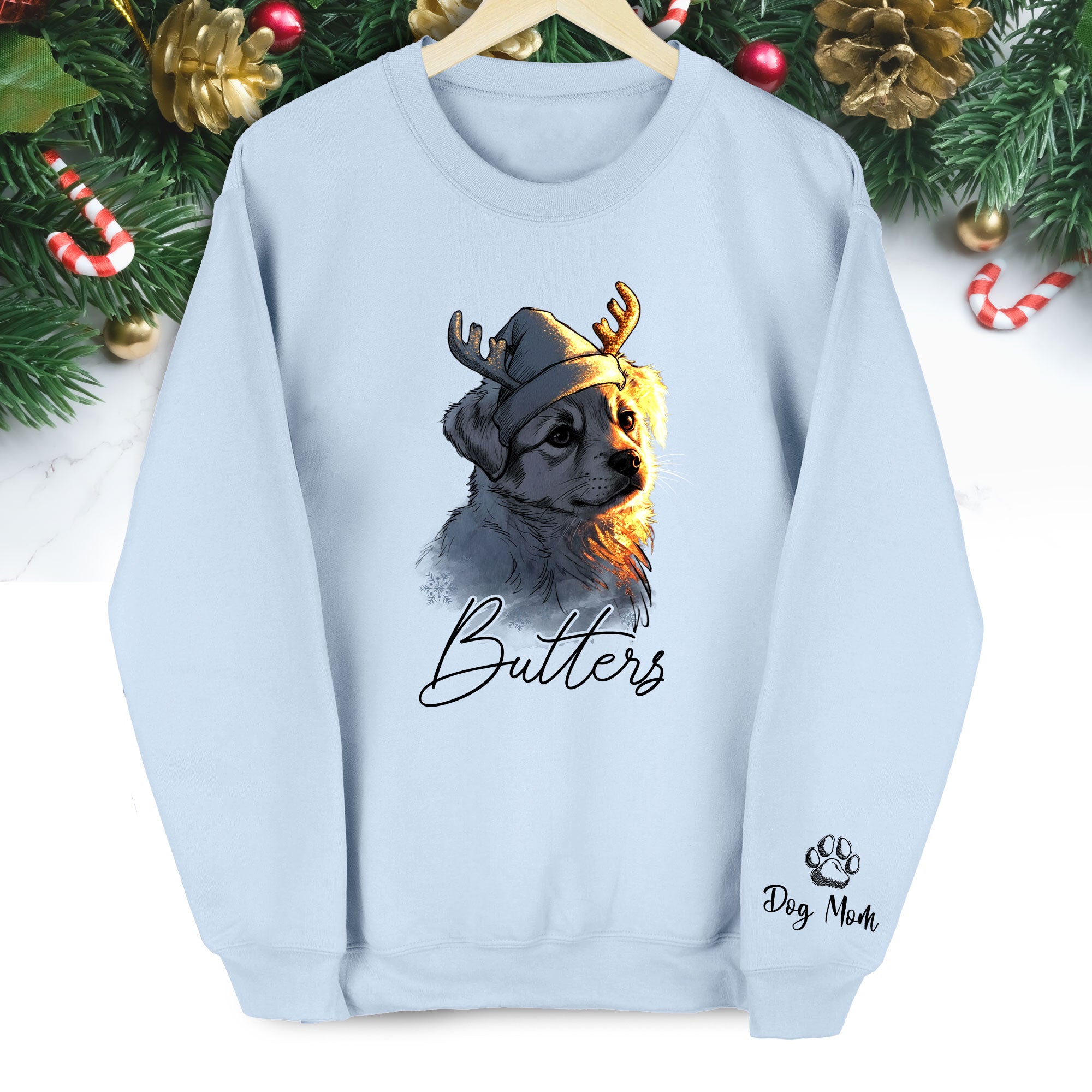 Personalized Dog Mom Sweatshirt Featuring Your Pet’s Face