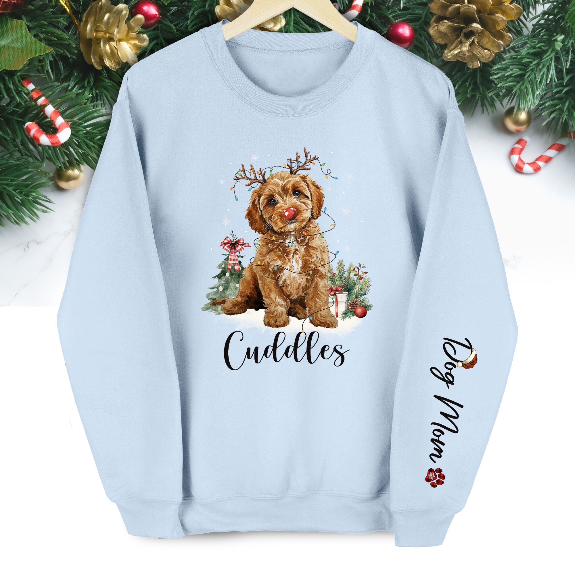 Custom Dog Face Sweatshirt for Dog Moms – Unique Gift for Pet Lovers