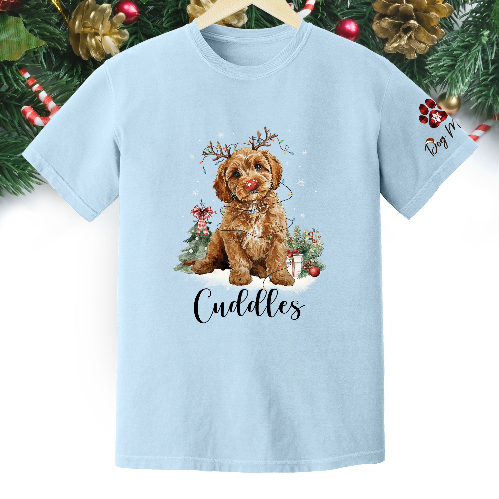 Holiday Dog Mom T-Shirt – Cozy Christmas Pet Lover Gift Idea