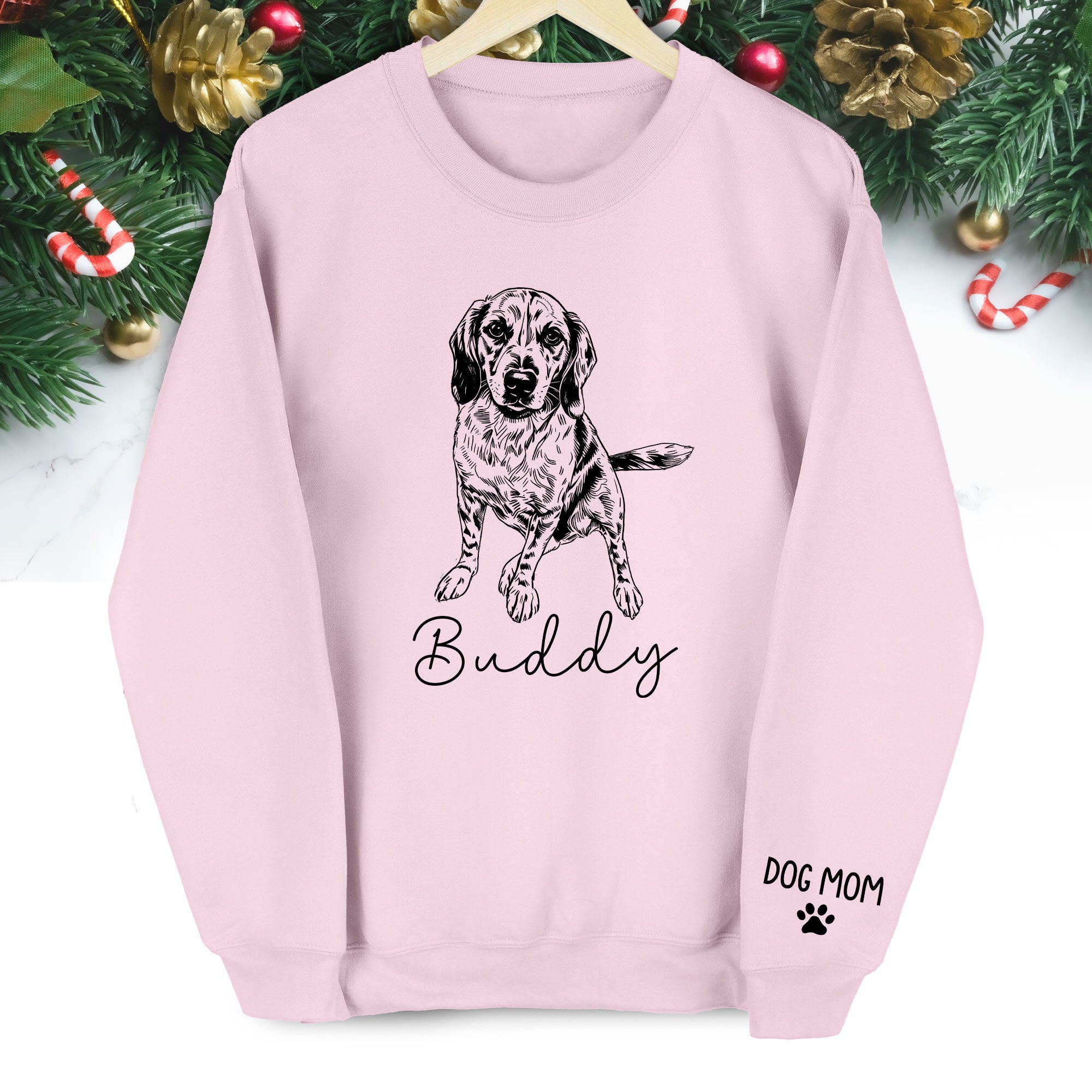 Custom Dog Mom Sweatshirt – Personalized with Your Dog’s Picture, Great Gift for Dog Lovers