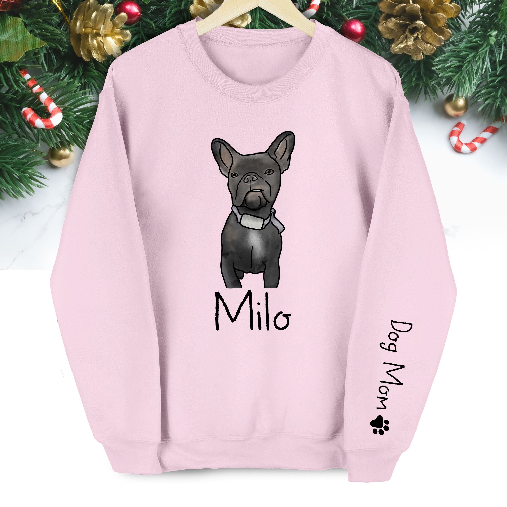 Custom Dog Lover Sweatshirt – Personalized Pet Photo Crewneck, Christmas Gift for Women
