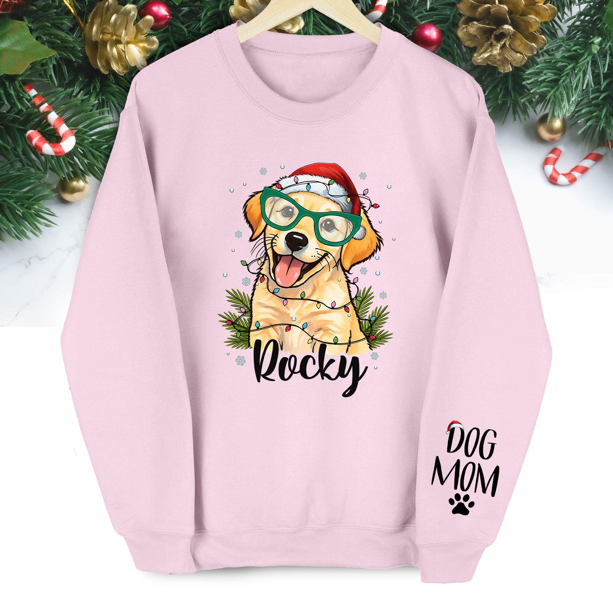 Custom Pet Portrait Sweatshirt – Funny Holiday Dog Gift