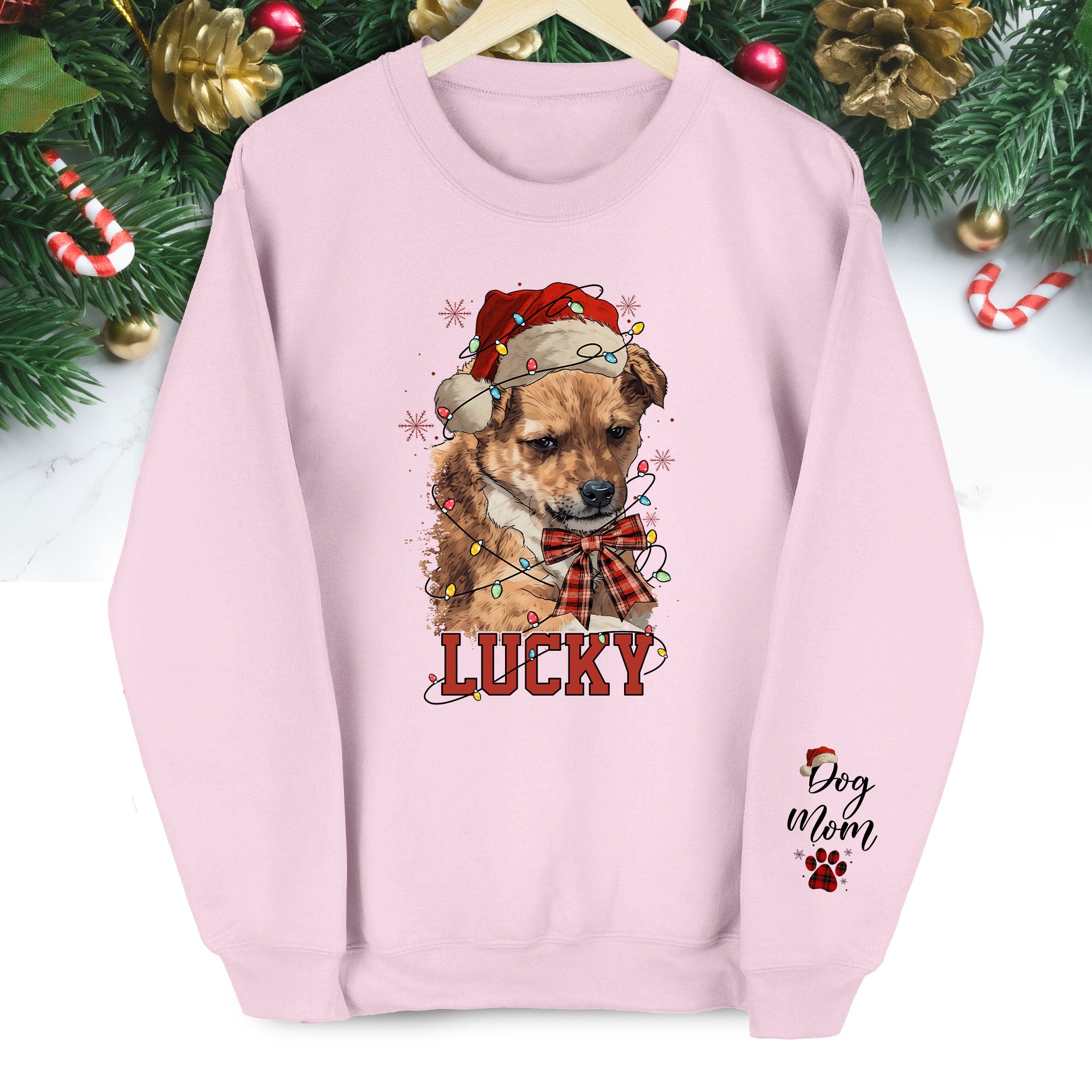 Custom Dog Christmas Sweatshirt – Personalized Pet Gift