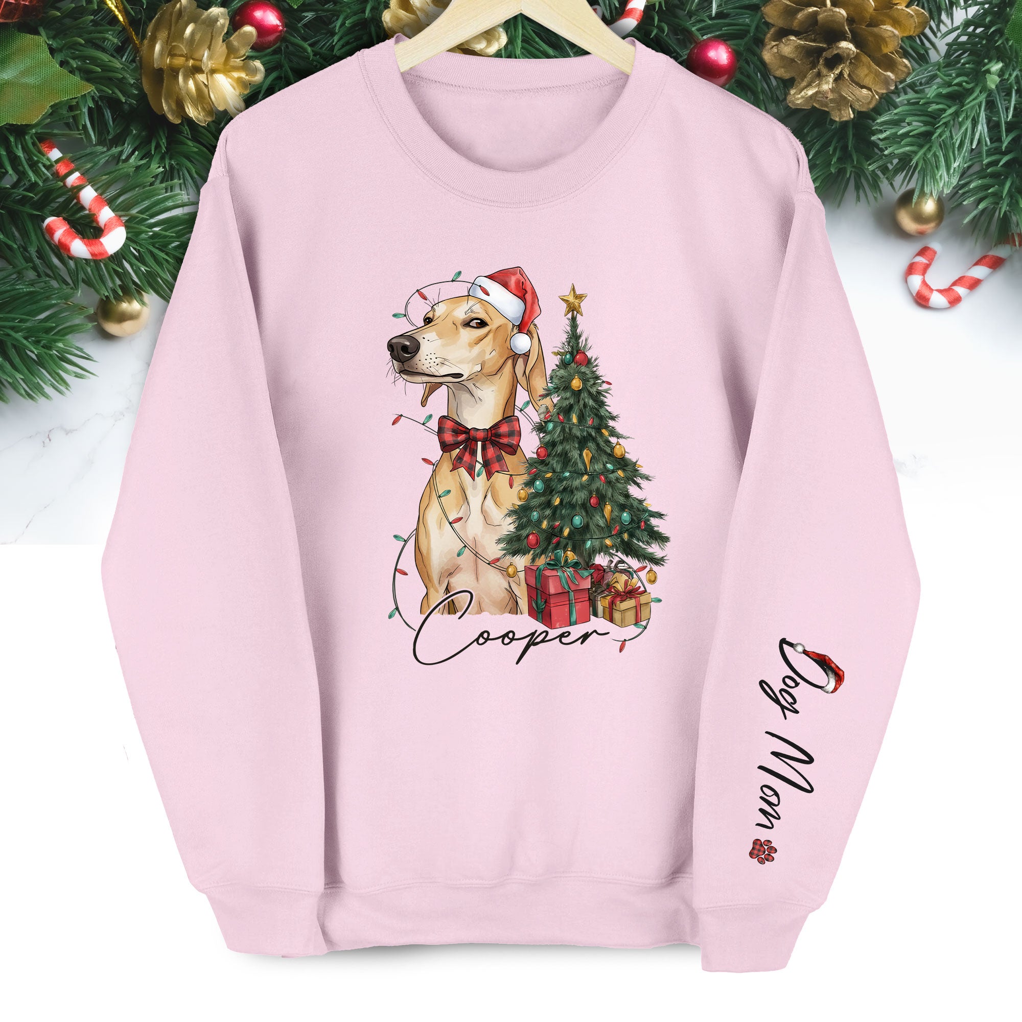 Personalized Dog Mom Sweatshirt, Christmas Sweatshirts For Women, Dog Mom Gift