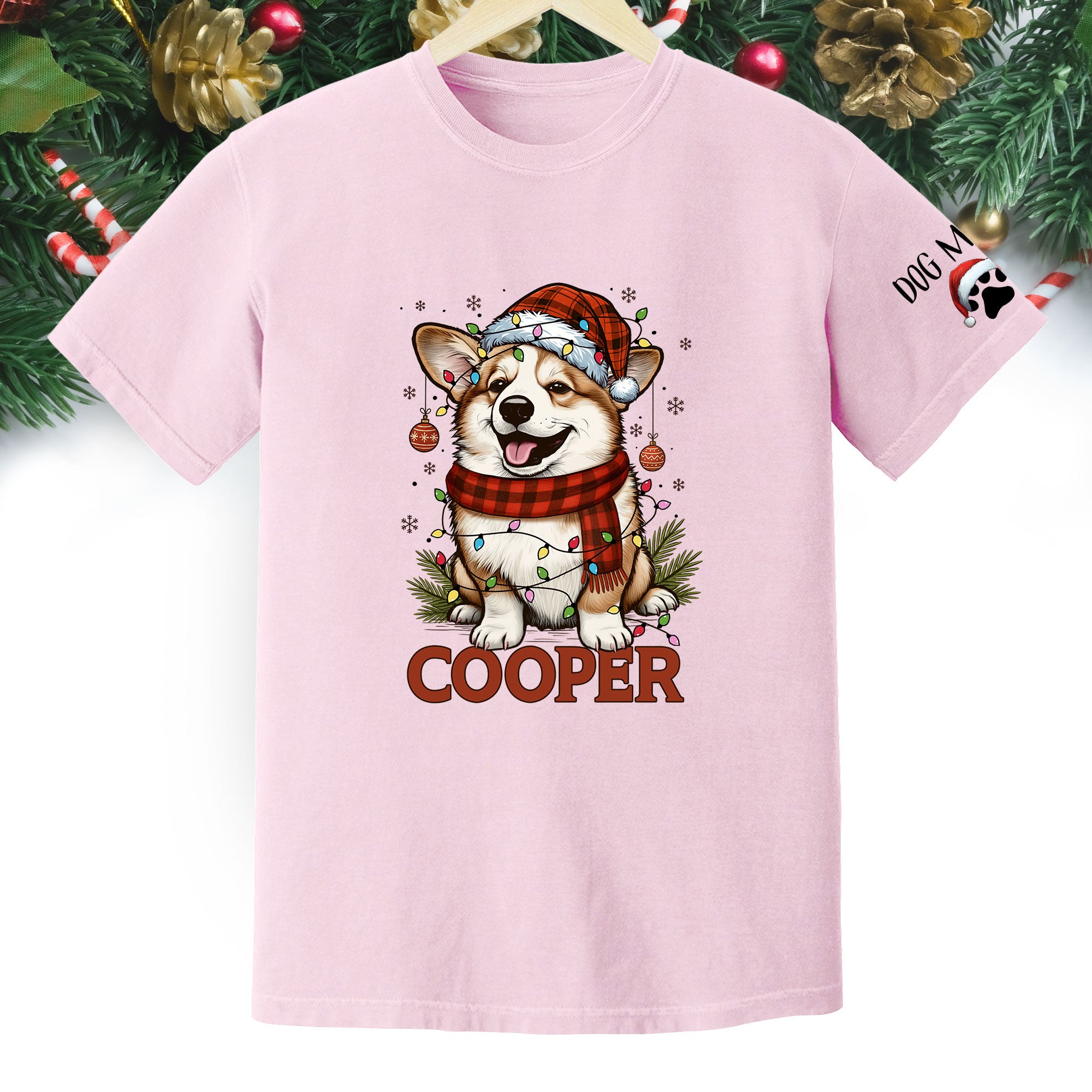 Personalized Pet Lover T-Shirt – Custom Dog Photo Christmas Shirt, Gift for Women