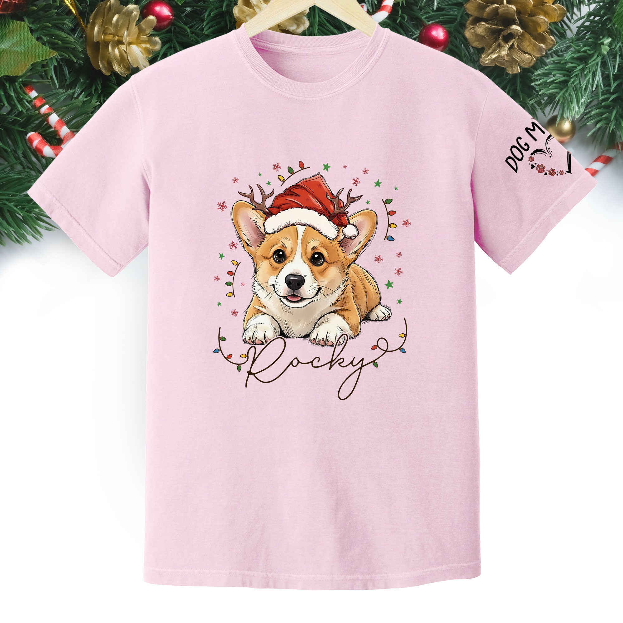 Personalized Pet Christmas Shirt – Custom Dog T-Shirt, Cute Holiday Gift for Pet Lovers