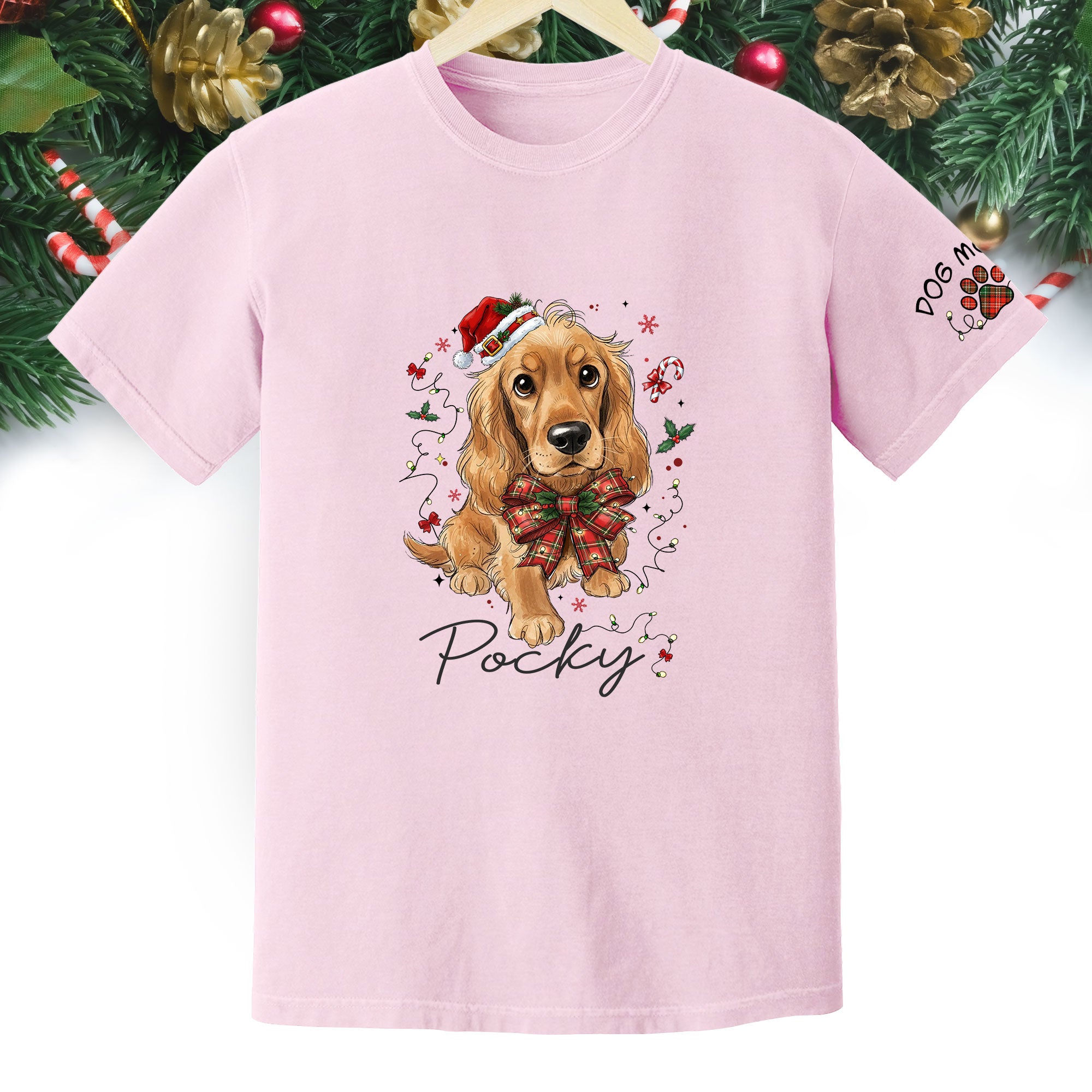 Personalized Dog Mom Shirt, Dog Mom Gift, Christmas Shirts For Women
