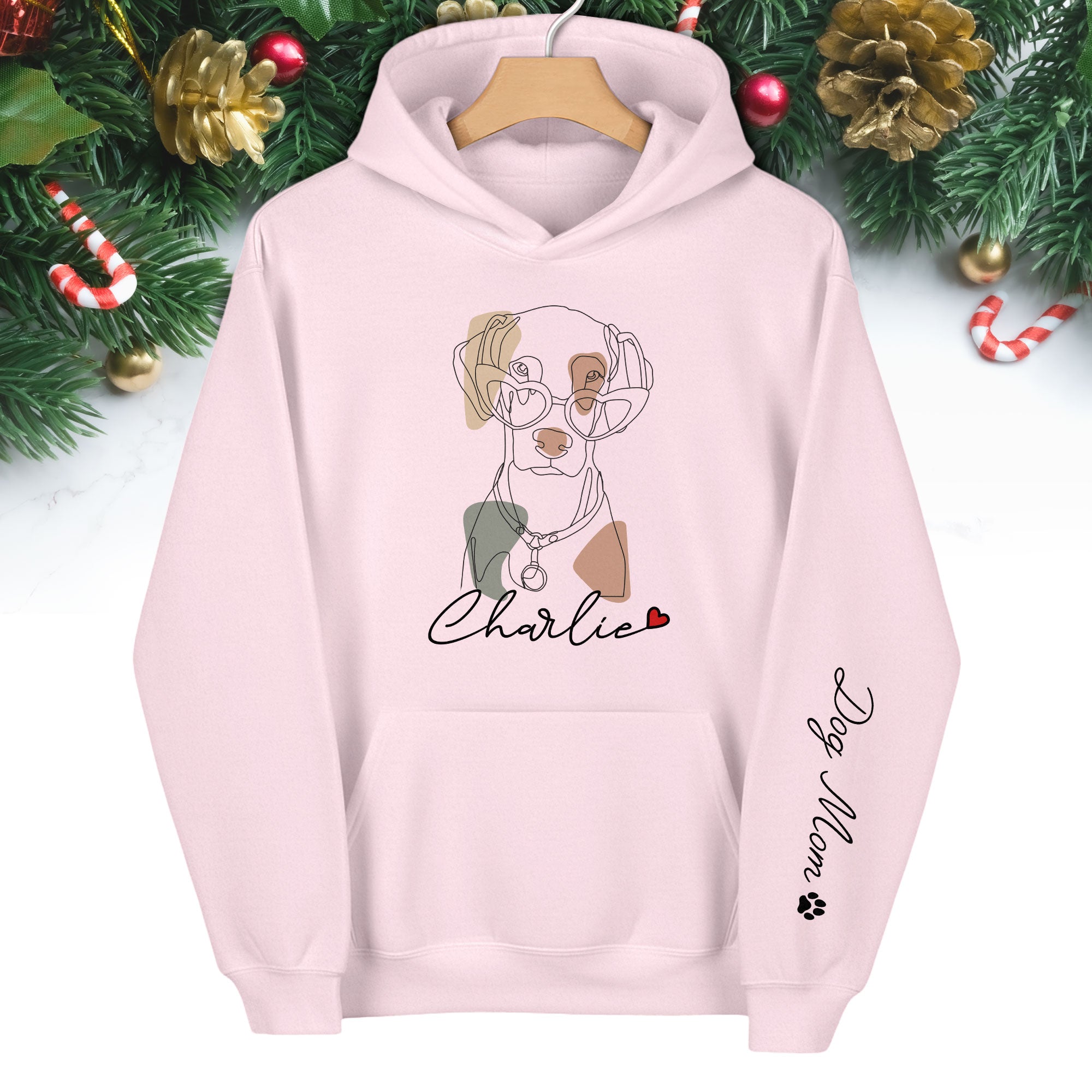 Custom Pet Line Art Hoodie – Personalized Dog & Cat Photo Gift for Pet Lovers