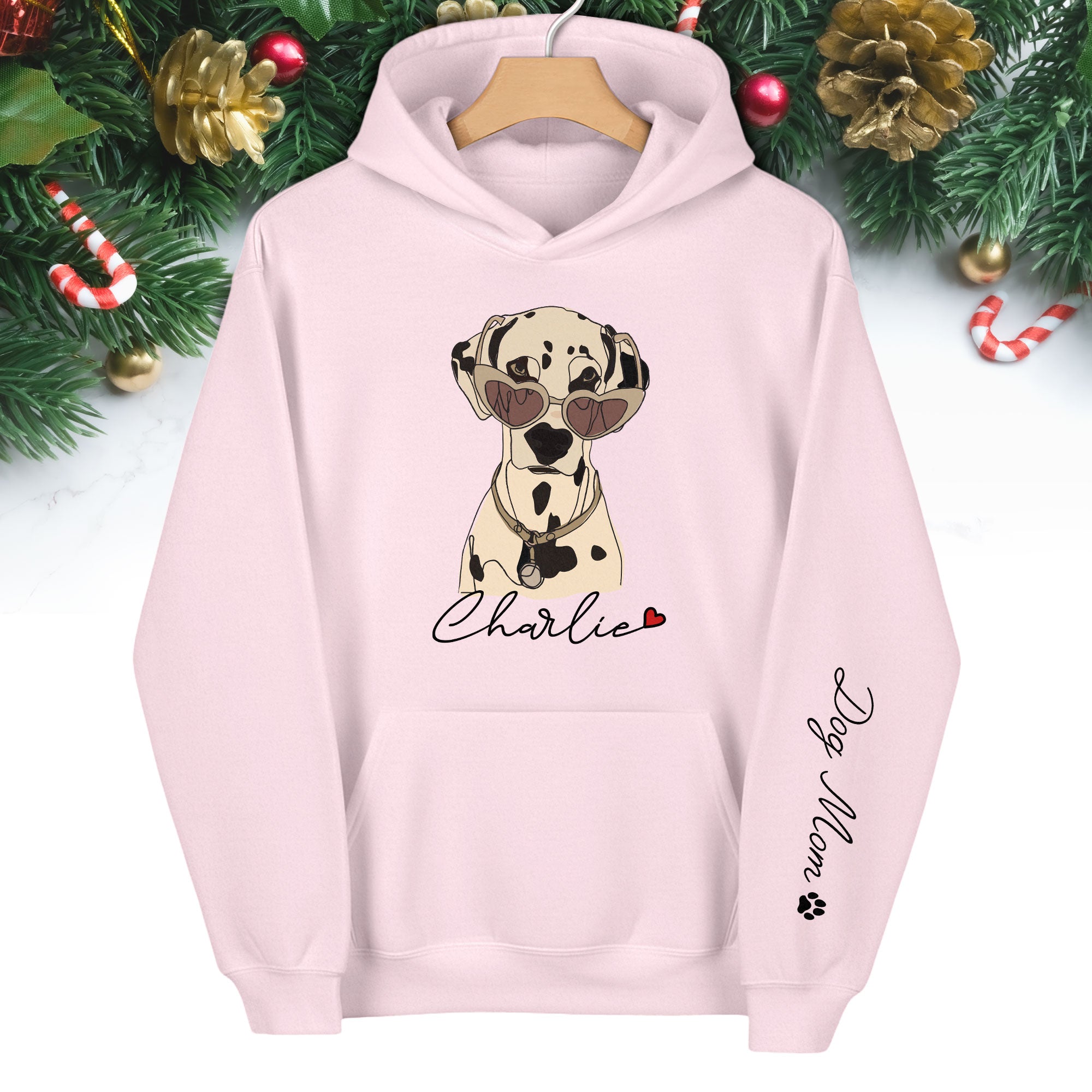Personalized Dog Hoodie – Custom Pet Portrait with Name | Unique Gift for Pet Lovers