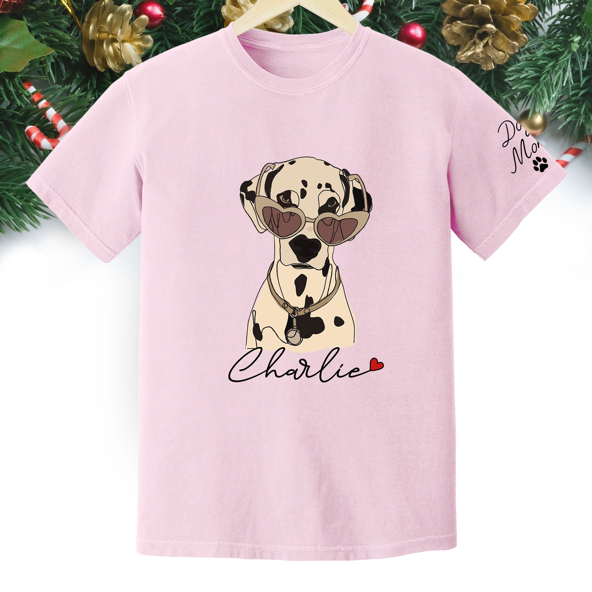 Custom Dog Mom Shirt – Personalized Pet Lover T-Shirt, Unique Christmas Gift for Pet Lovers