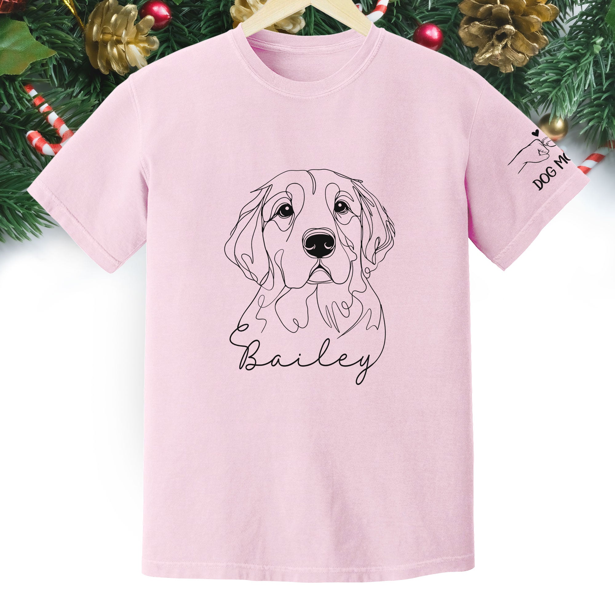 Custom Pet Photo T-Shirt – Personalized Dog Mom Shirt, Funny Christmas Gift for Pet Lovers