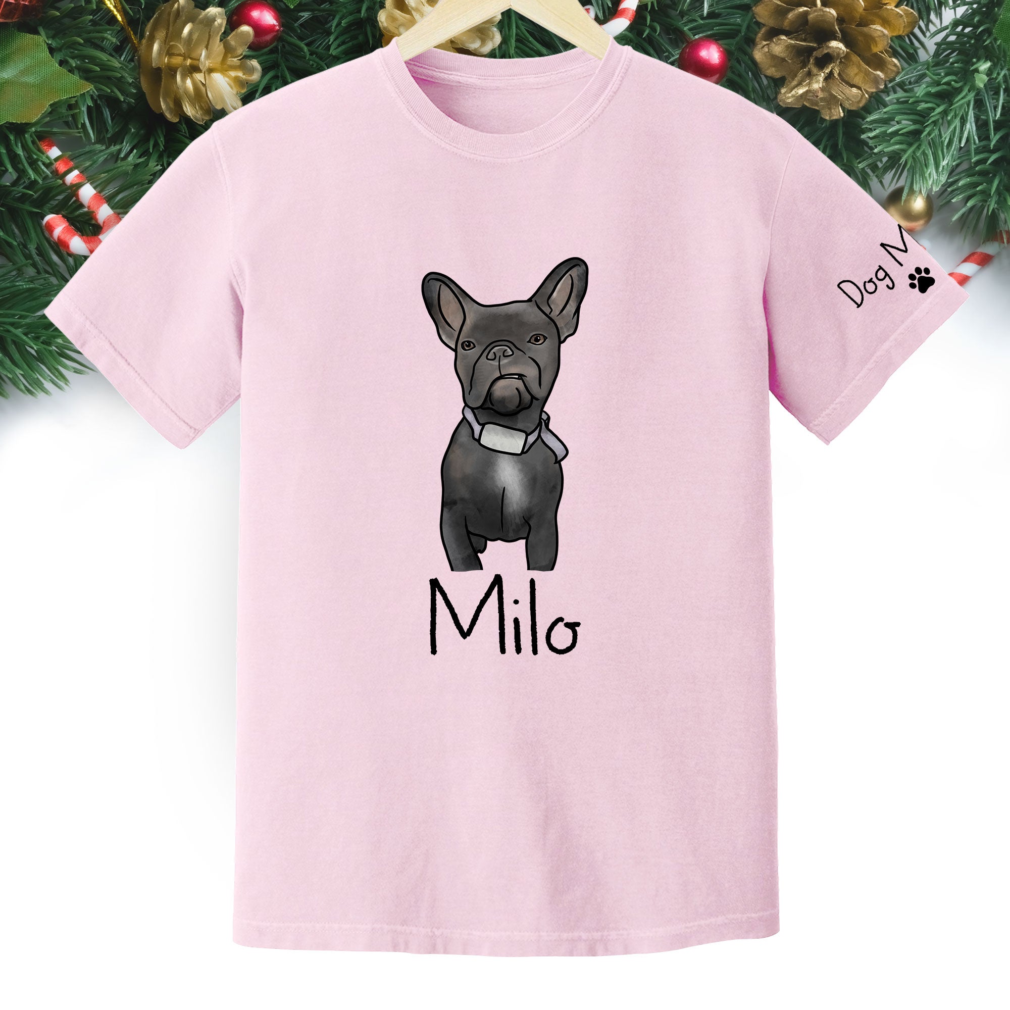 Custom Pet Portrait T-Shirt – Personalized Dog Lover Tee from Photo, Cute Gift for Dog Mom & Dog Dad