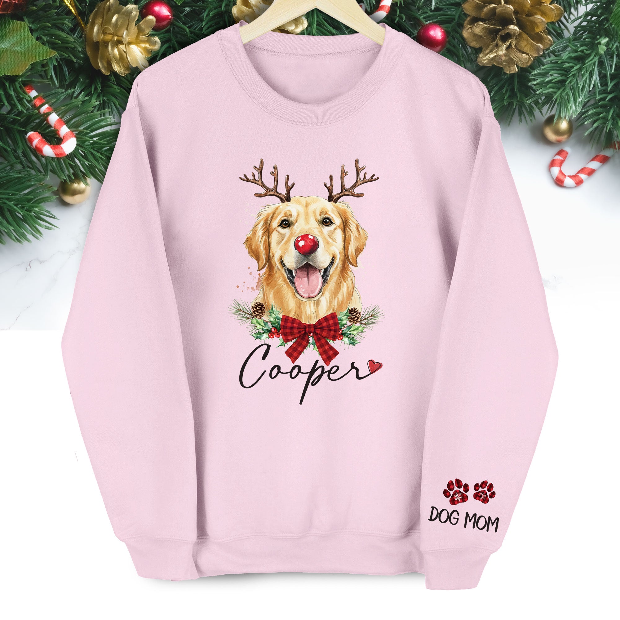 Custom Pet Face Dog Mom Sweatshirt – Personalized With Your Pup’s Photo