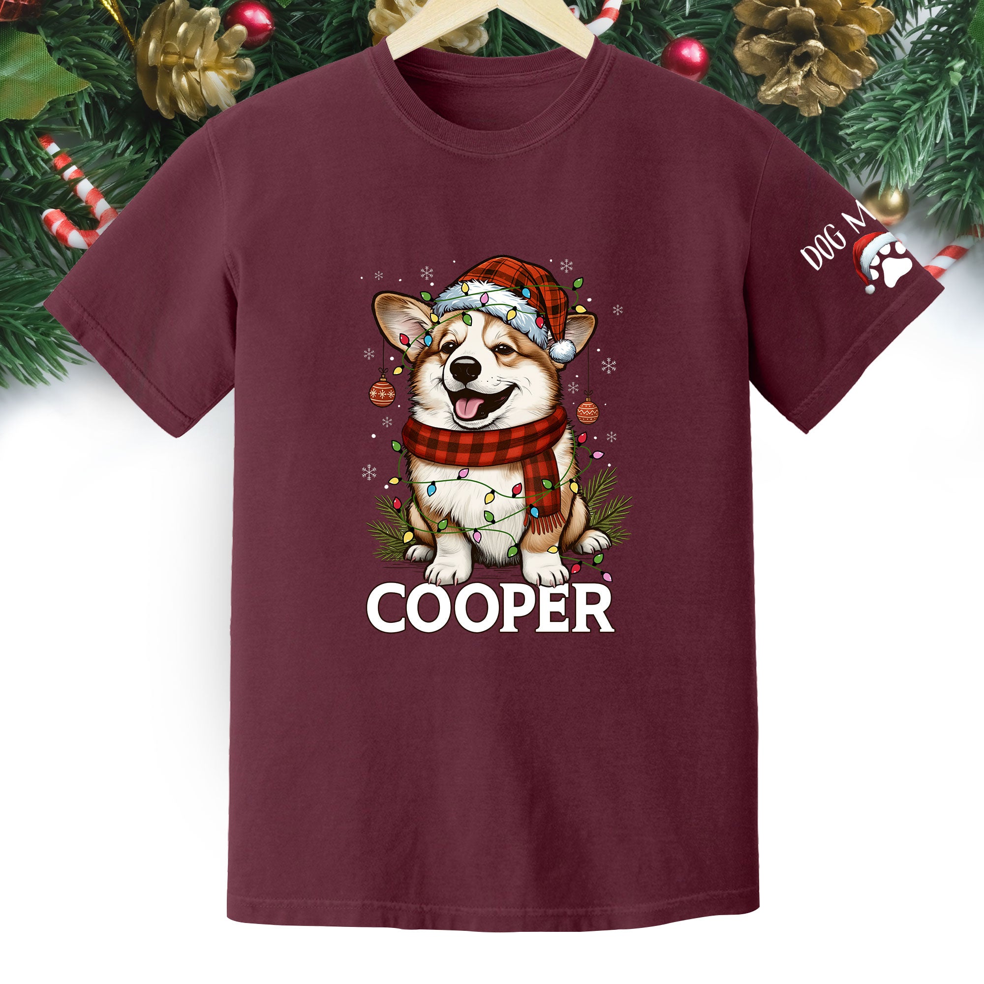 Personalized Pet Lover T-Shirt – Custom Dog Photo Christmas Shirt, Gift for Women