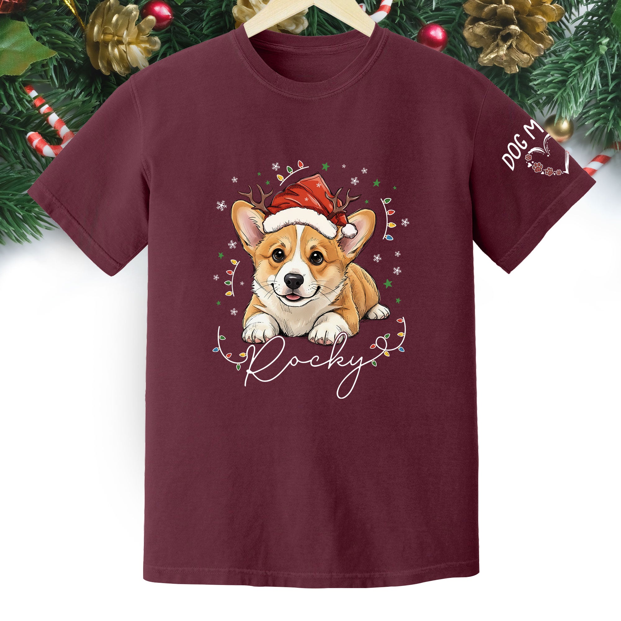 Personalized Pet Christmas Shirt – Custom Dog T-Shirt, Cute Holiday Gift for Pet Lovers
