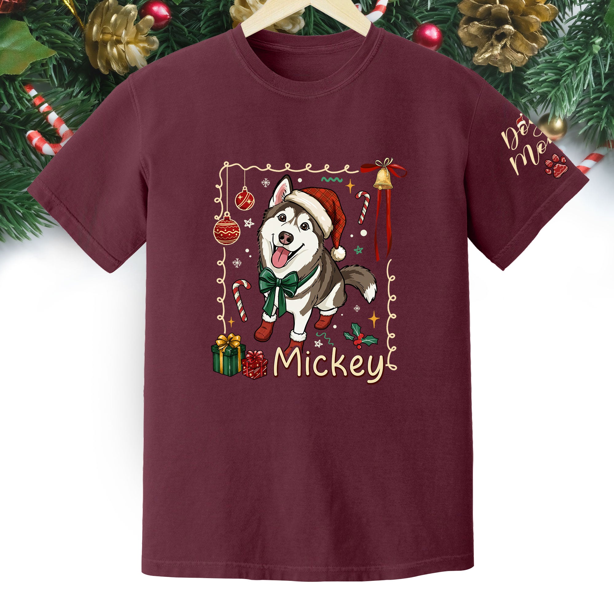 Personalized Dog Mom Shirt, Christmas Shirts For Women, Dog Mom Gift