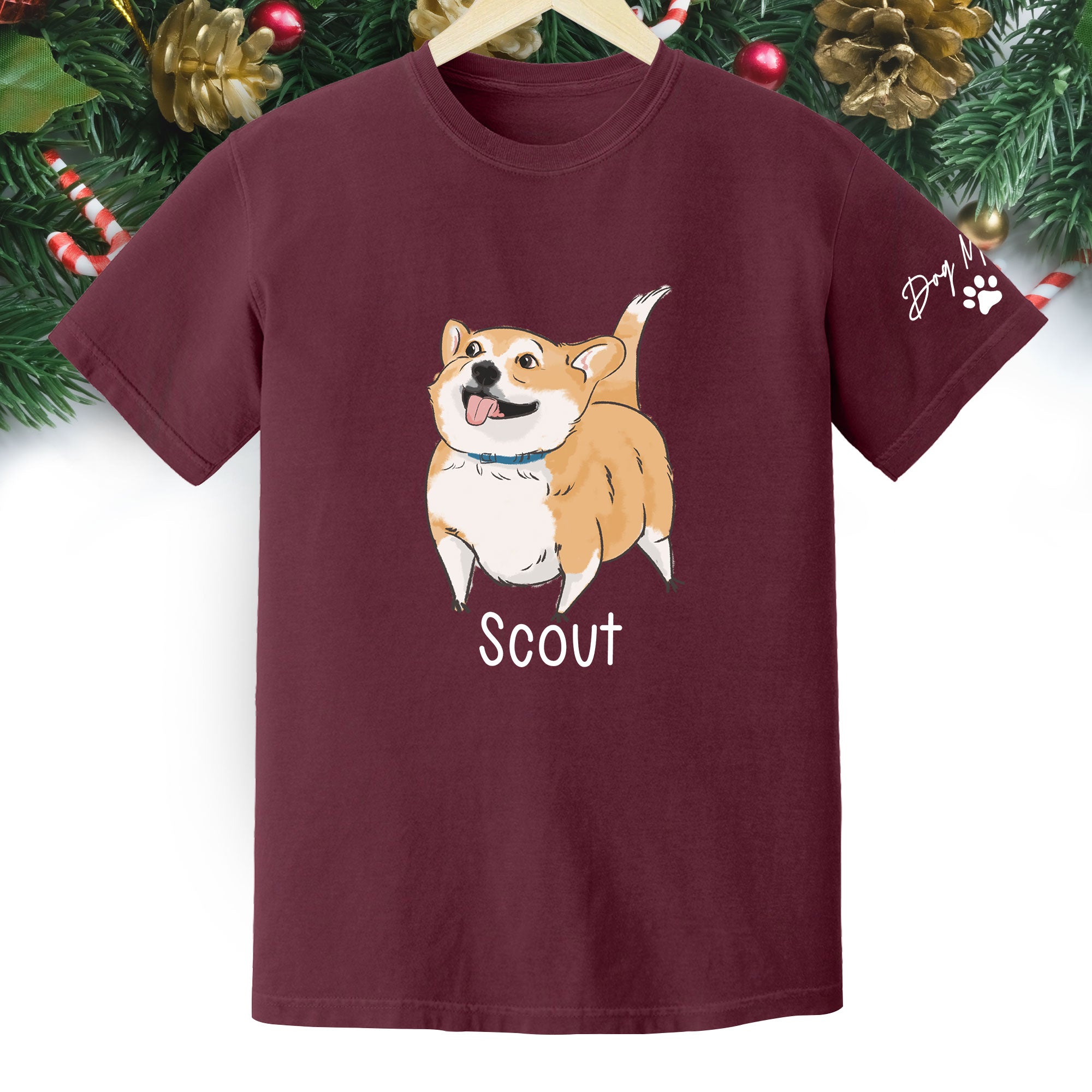 Custom Dog Mom T-Shirt – Personalized Dog Shirt with Pet Photo & Name, Cute Gift for Pet Lovers