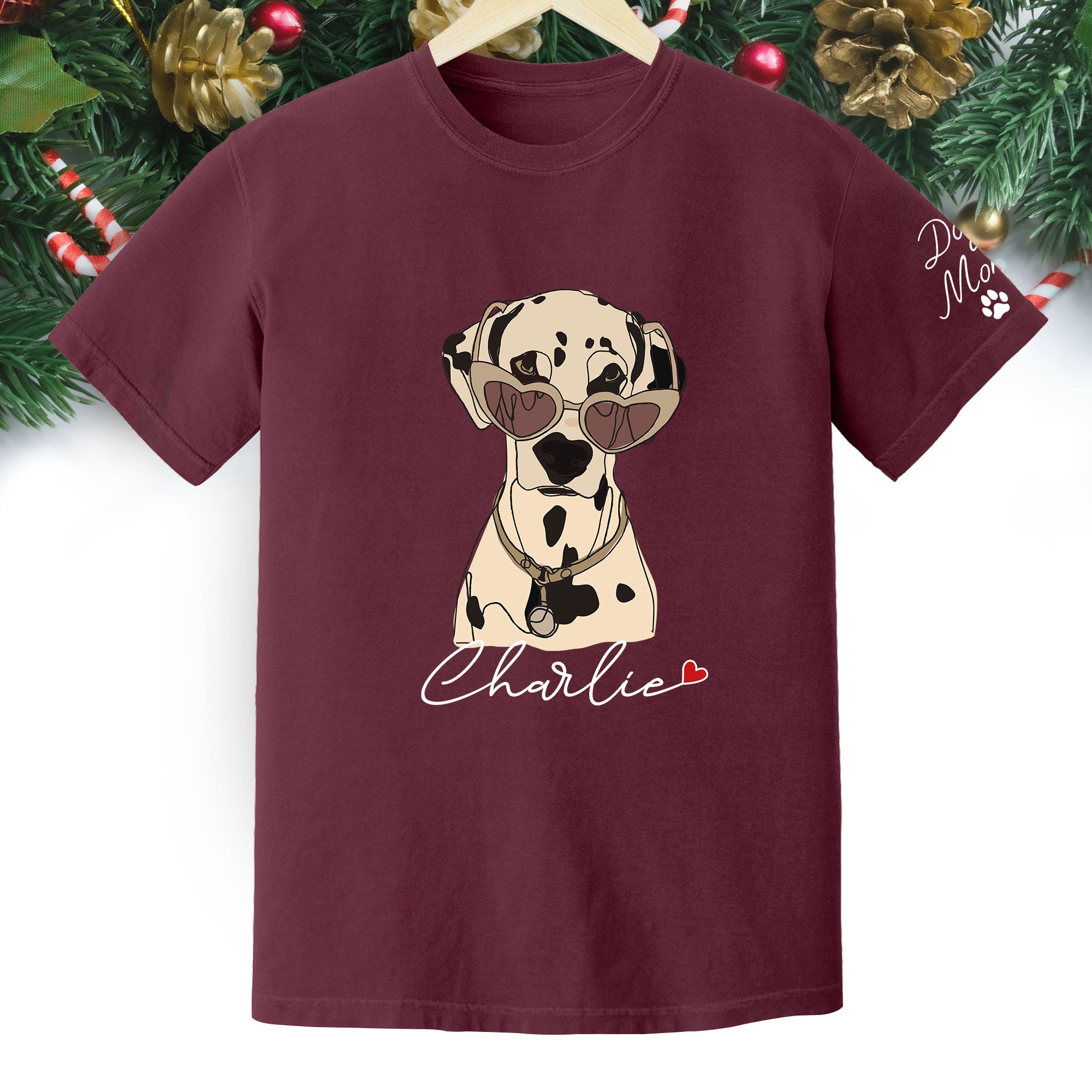 Custom Dog Mom Shirt – Personalized Pet Lover T-Shirt, Unique Christmas Gift for Pet Lovers