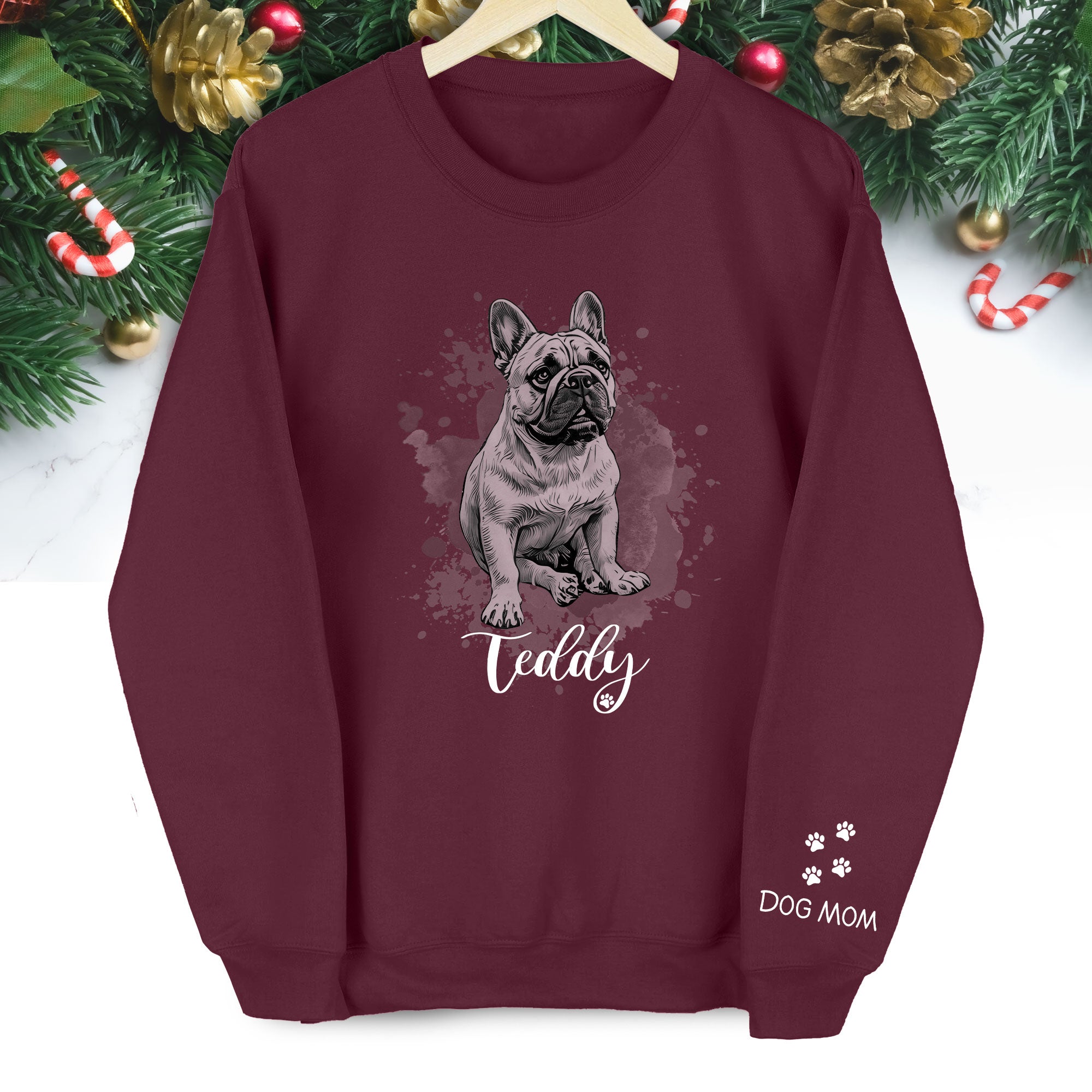 Custom Dog Sweatshirt – Personalized Pet Drawing of Your Dog, Ideal Gift for Dog Lovers
