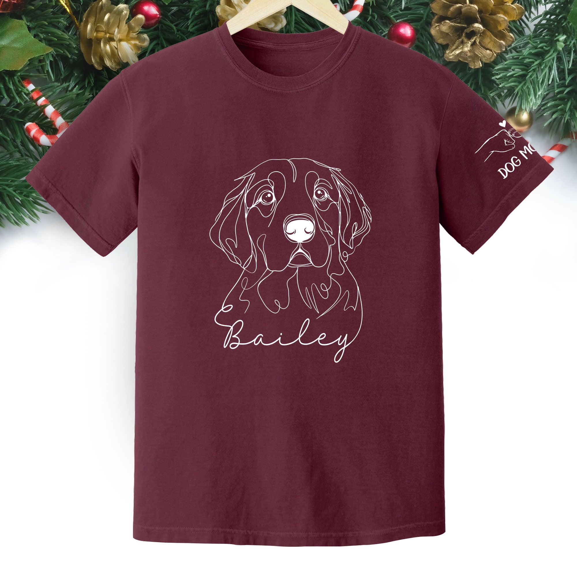 Custom Pet Photo T-Shirt – Personalized Dog Mom Shirt, Funny Christmas Gift for Pet Lovers