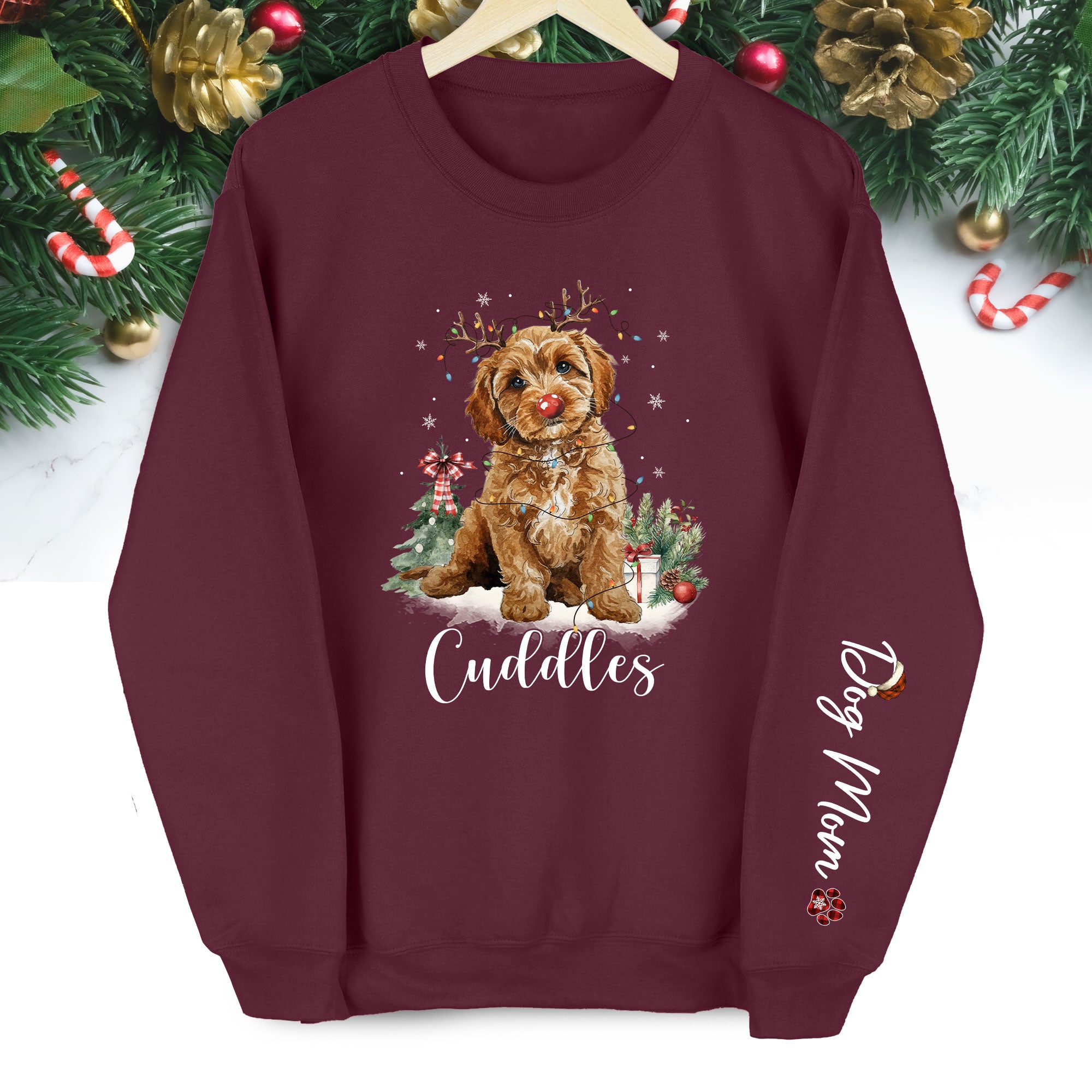Custom Dog Face Sweatshirt for Dog Moms – Unique Gift for Pet Lovers