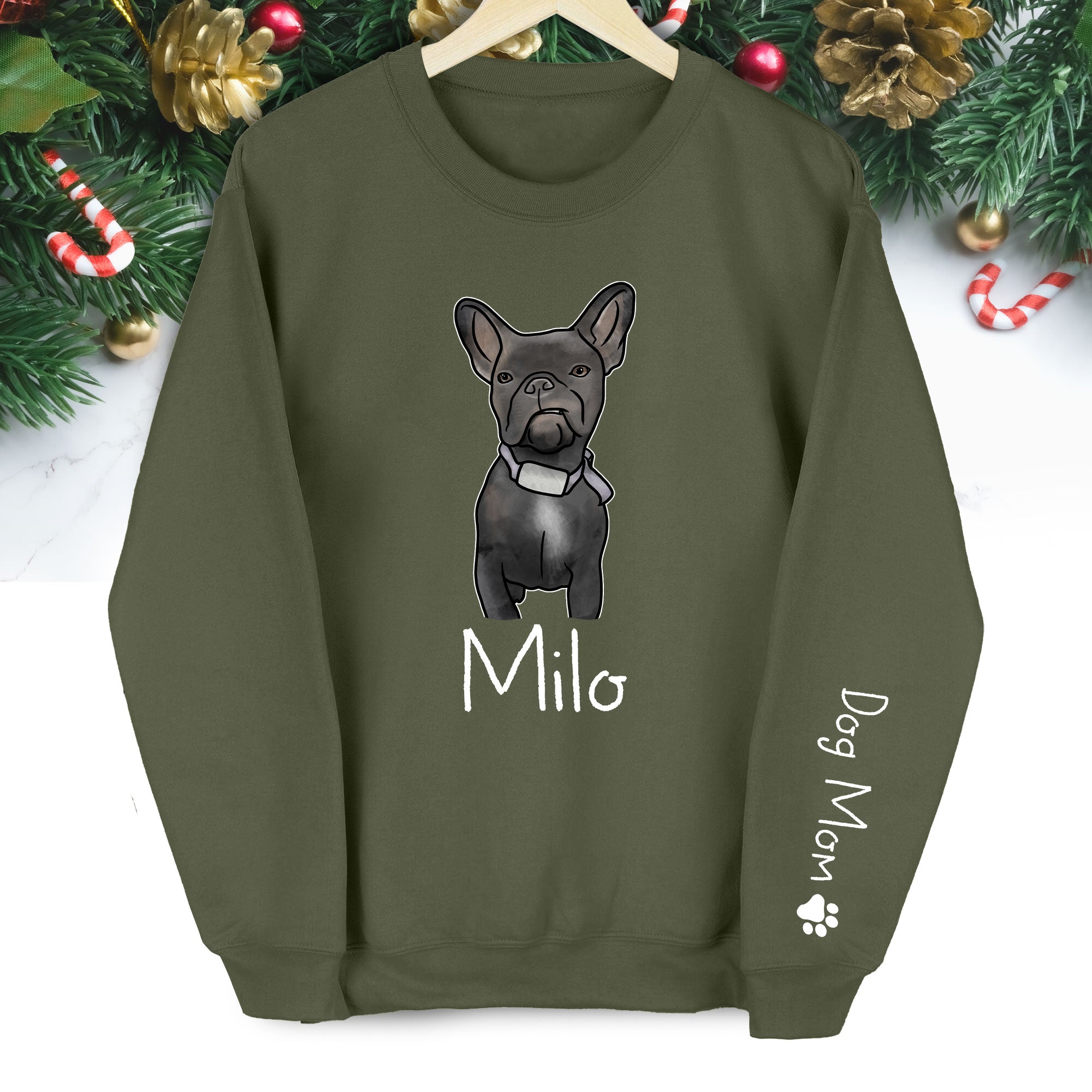 Custom Dog Lover Sweatshirt – Personalized Pet Photo Crewneck, Christmas Gift for Women