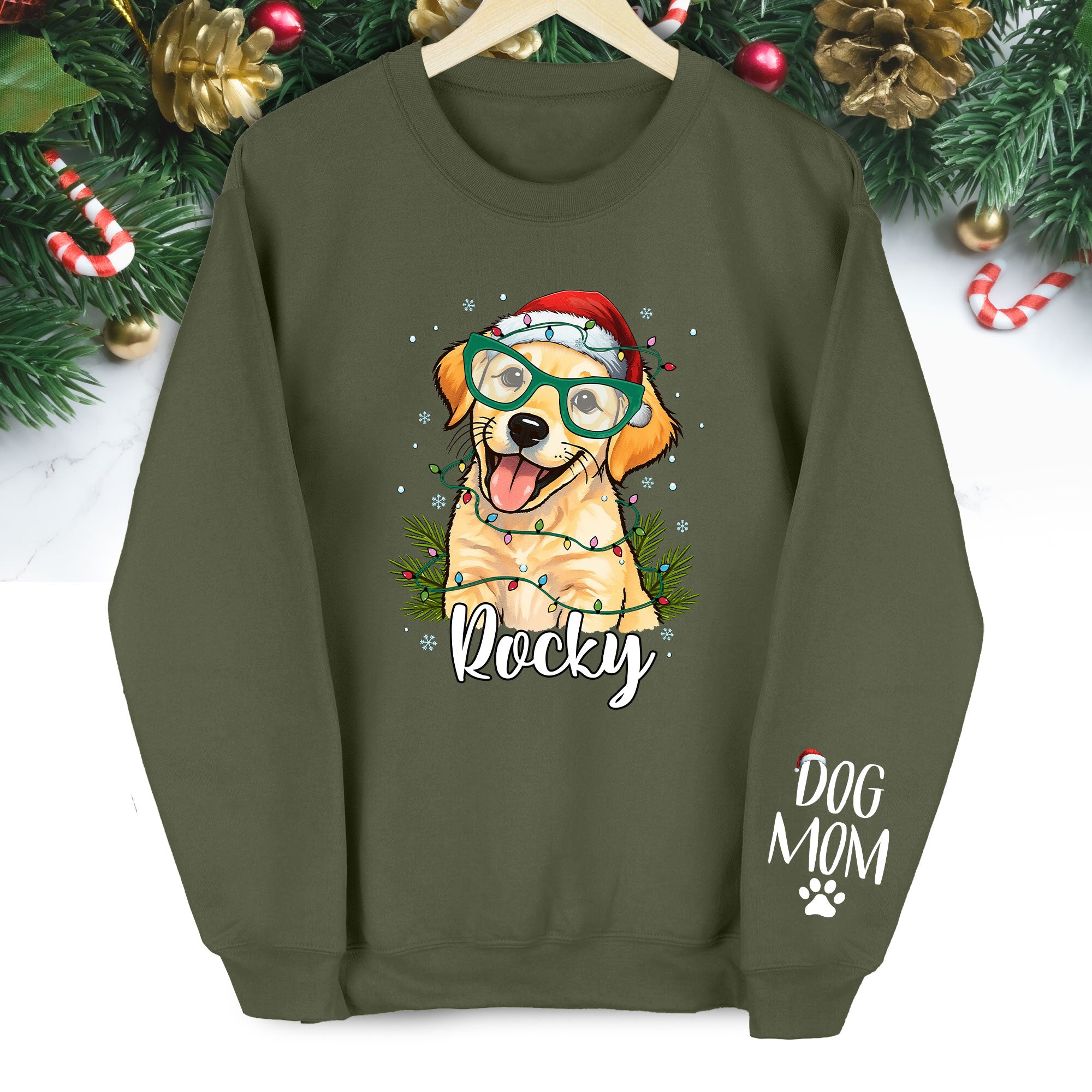 Custom Pet Portrait Sweatshirt – Funny Holiday Dog Gift