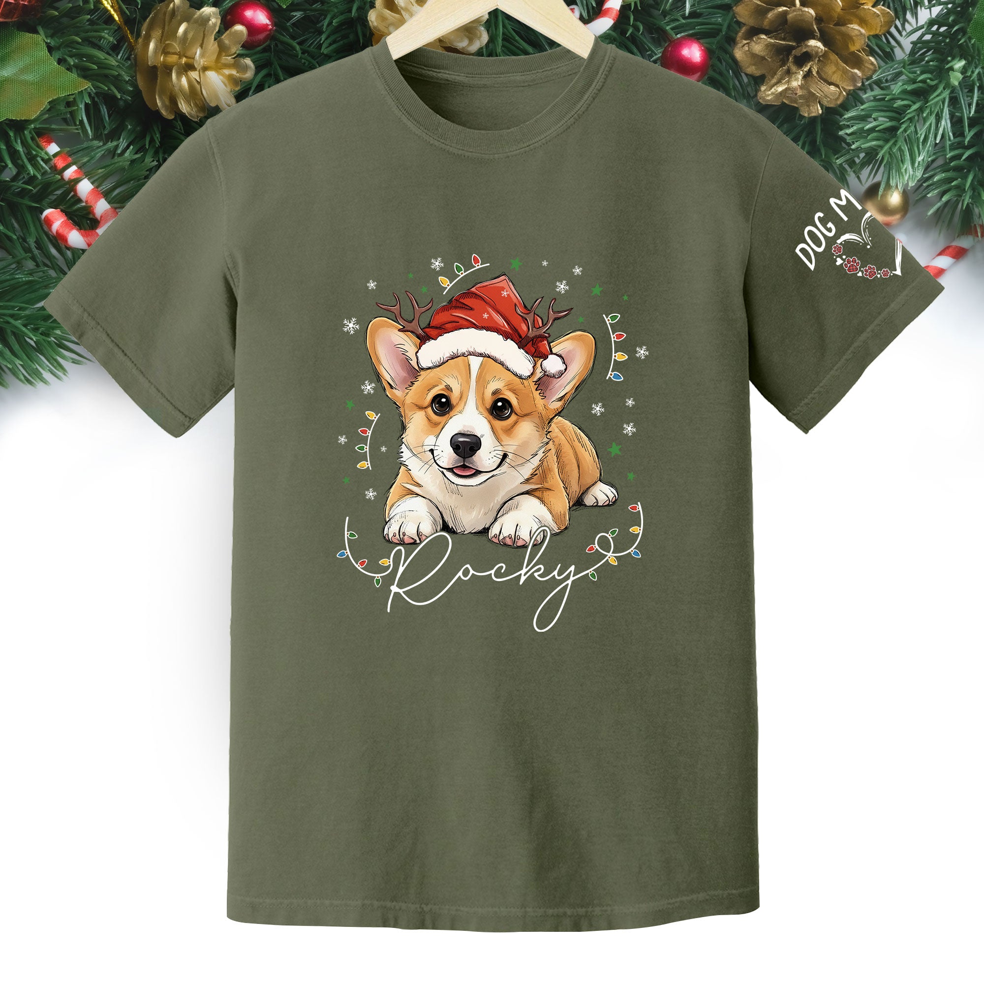 Personalized Pet Christmas Shirt – Custom Dog T-Shirt, Cute Holiday Gift for Pet Lovers