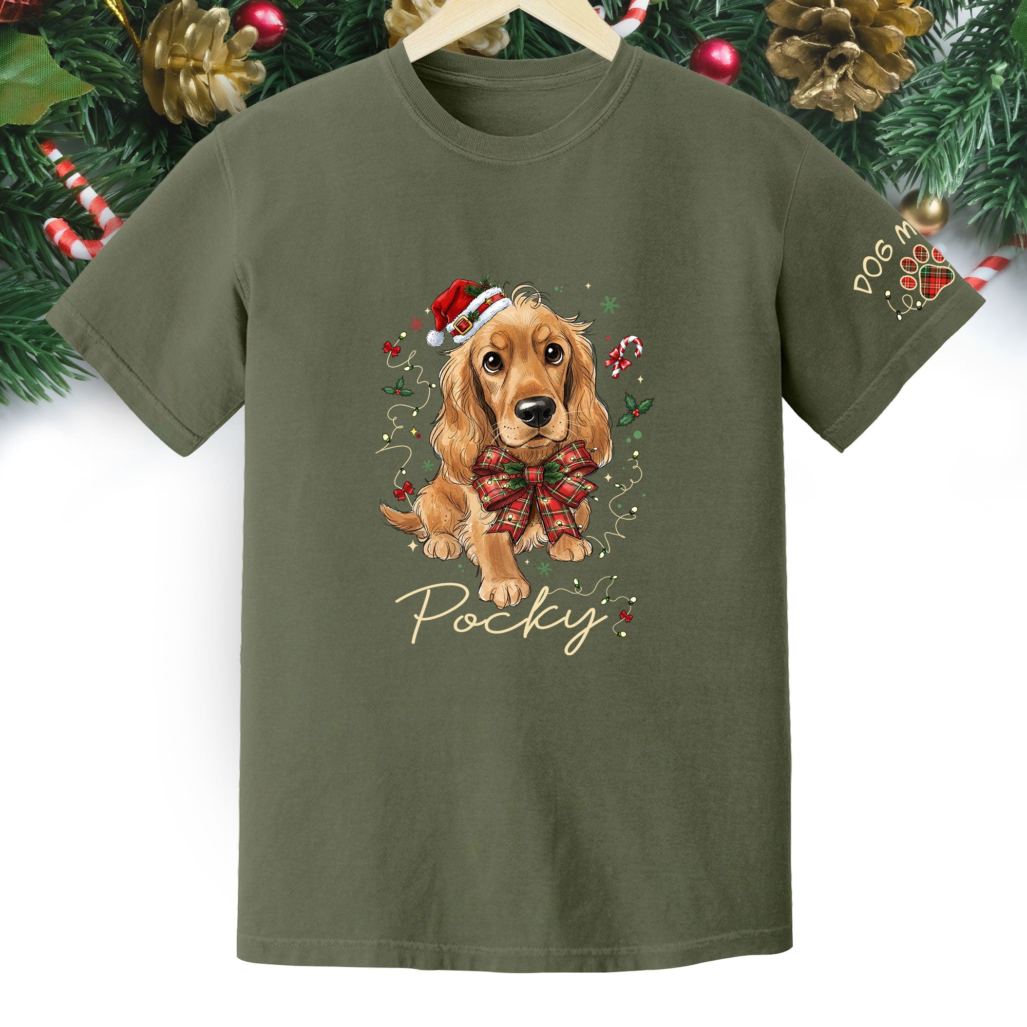 Personalized Dog Mom Shirt, Dog Mom Gift, Christmas Shirts For Women