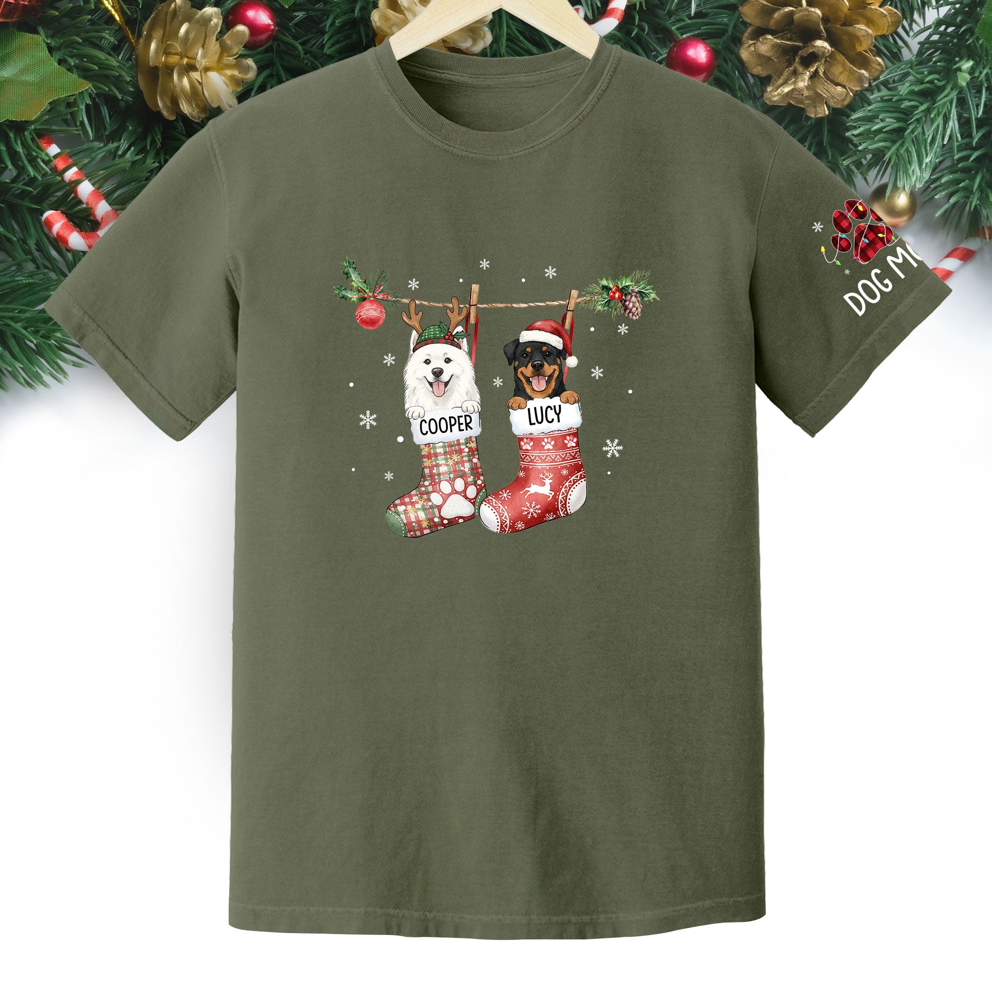 Custom Dog Lover Tee – Personalized Christmas Shirt, Cute Gift for Pet Lovers