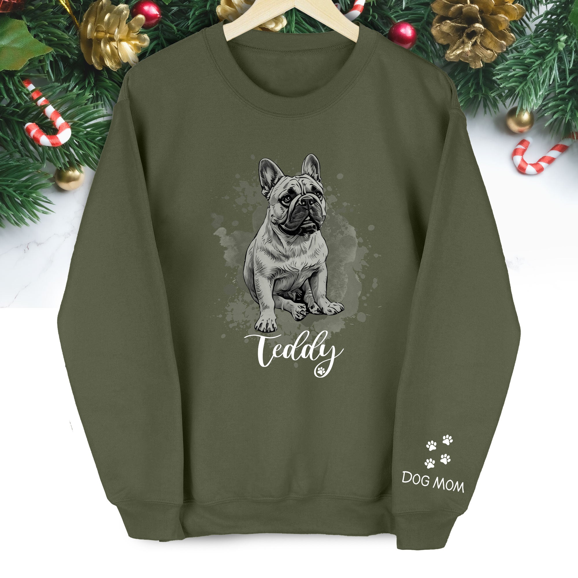 Custom Dog Sweatshirt – Personalized Pet Drawing of Your Dog, Ideal Gift for Dog Lovers