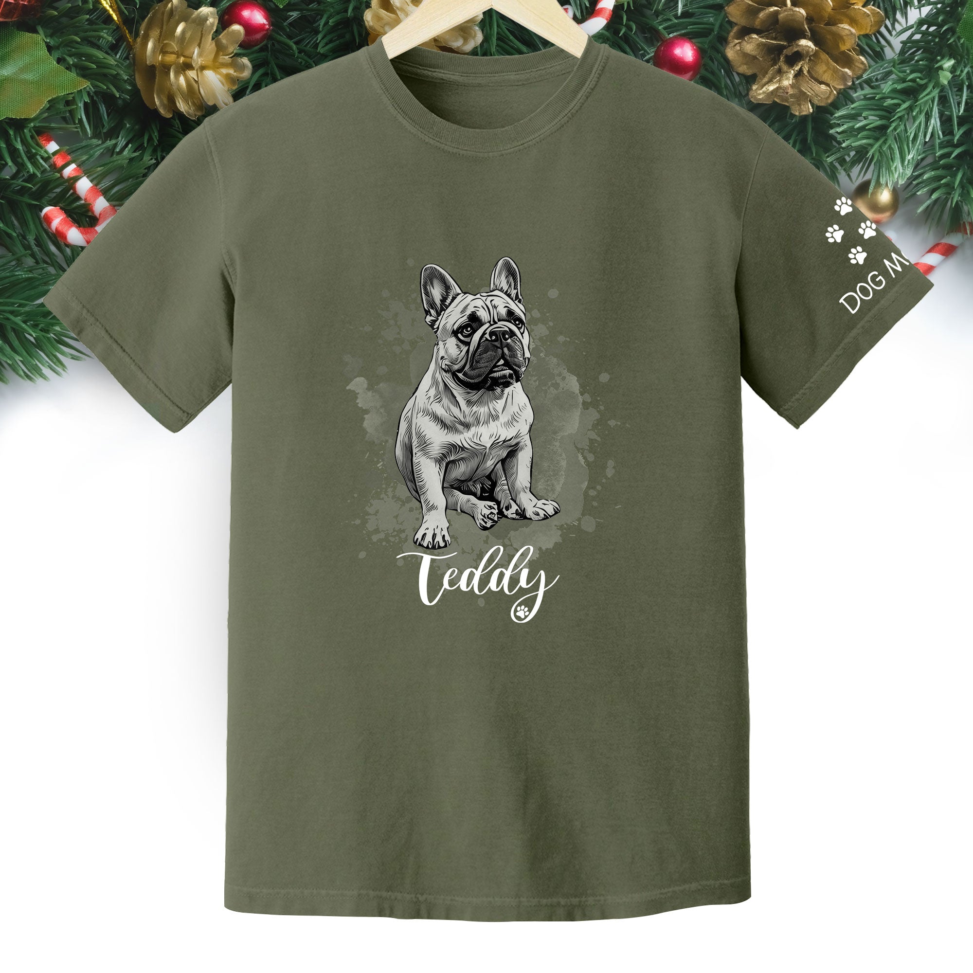 Custom Dog Mom T-Shirt – Personalized Pet Portrait Tee from Photo, Unique Gift for Dog Lovers