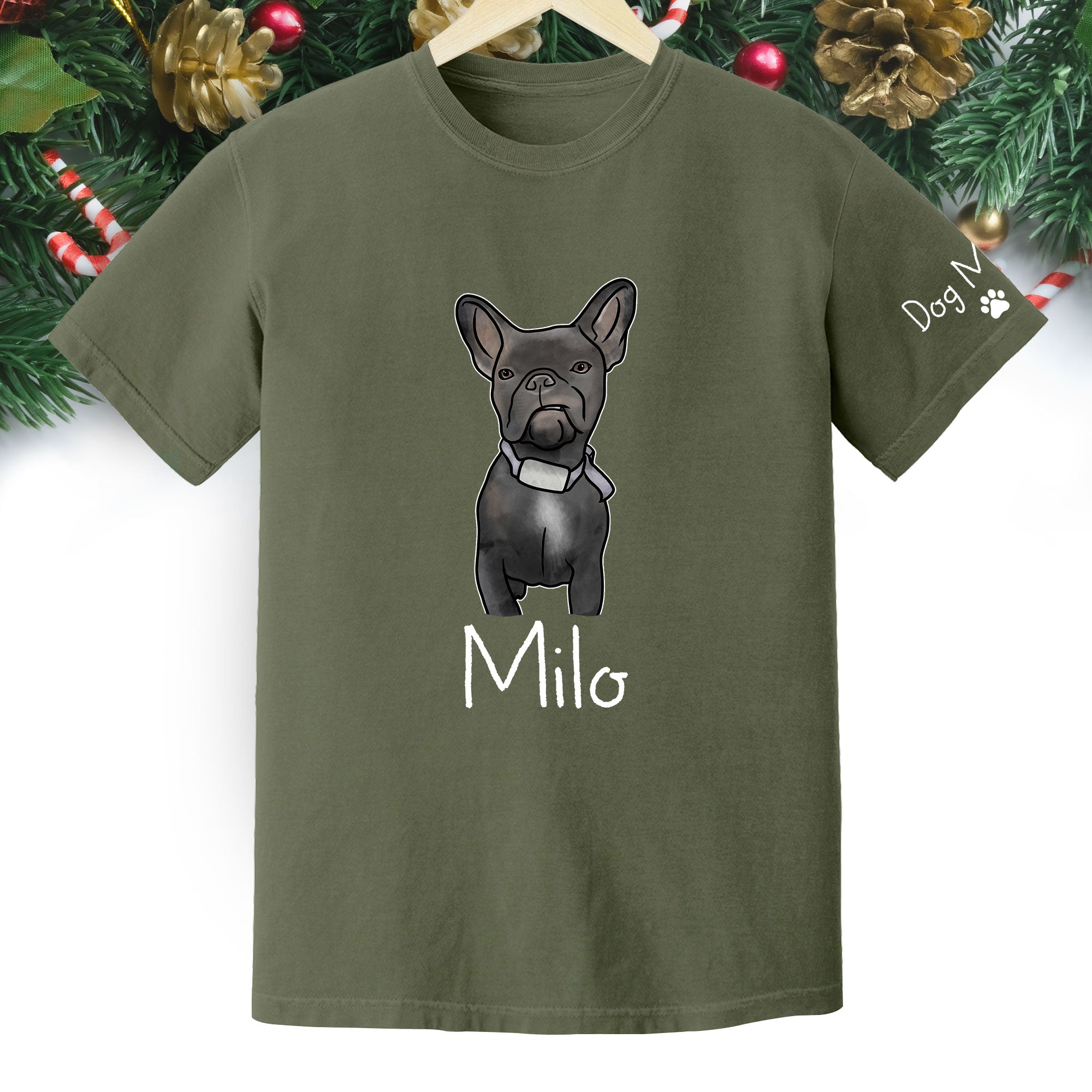 Custom Pet Portrait T-Shirt – Personalized Dog Lover Tee from Photo, Cute Gift for Dog Mom & Dog Dad
