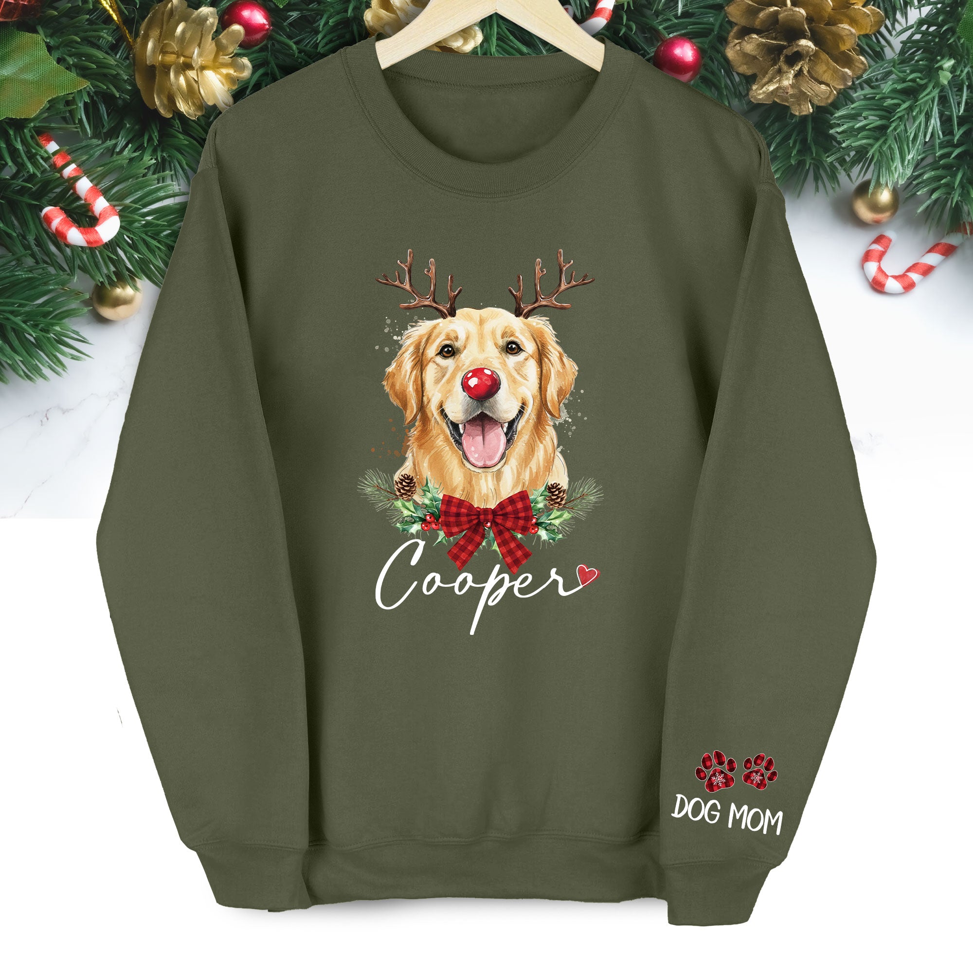 Custom Pet Face Dog Mom Sweatshirt – Personalized With Your Pup’s Photo