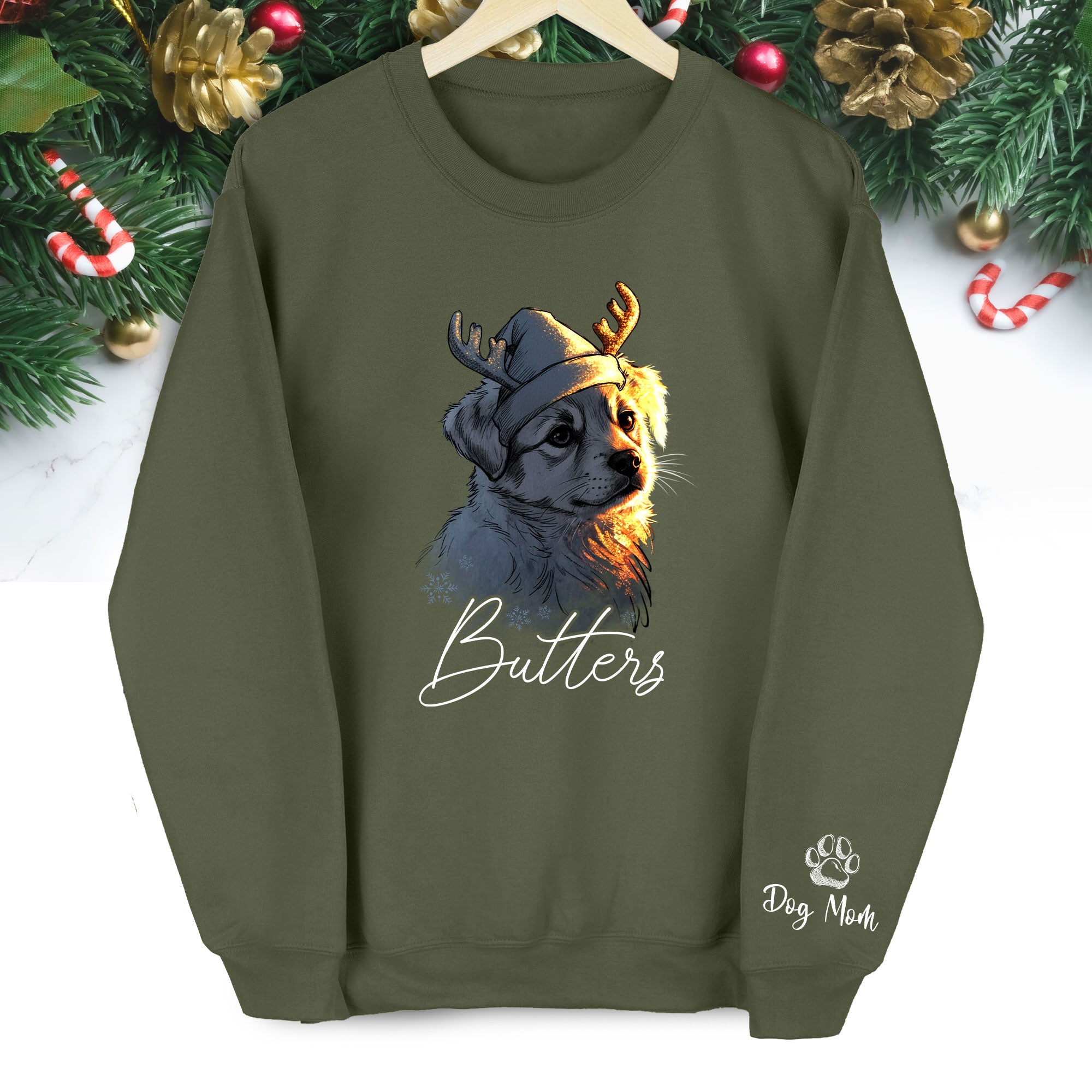 Personalized Dog Mom Sweatshirt Featuring Your Pet’s Face