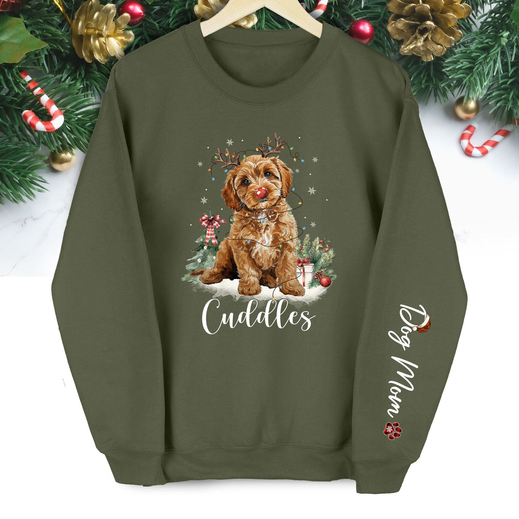 Custom Dog Face Sweatshirt for Dog Moms – Unique Gift for Pet Lovers