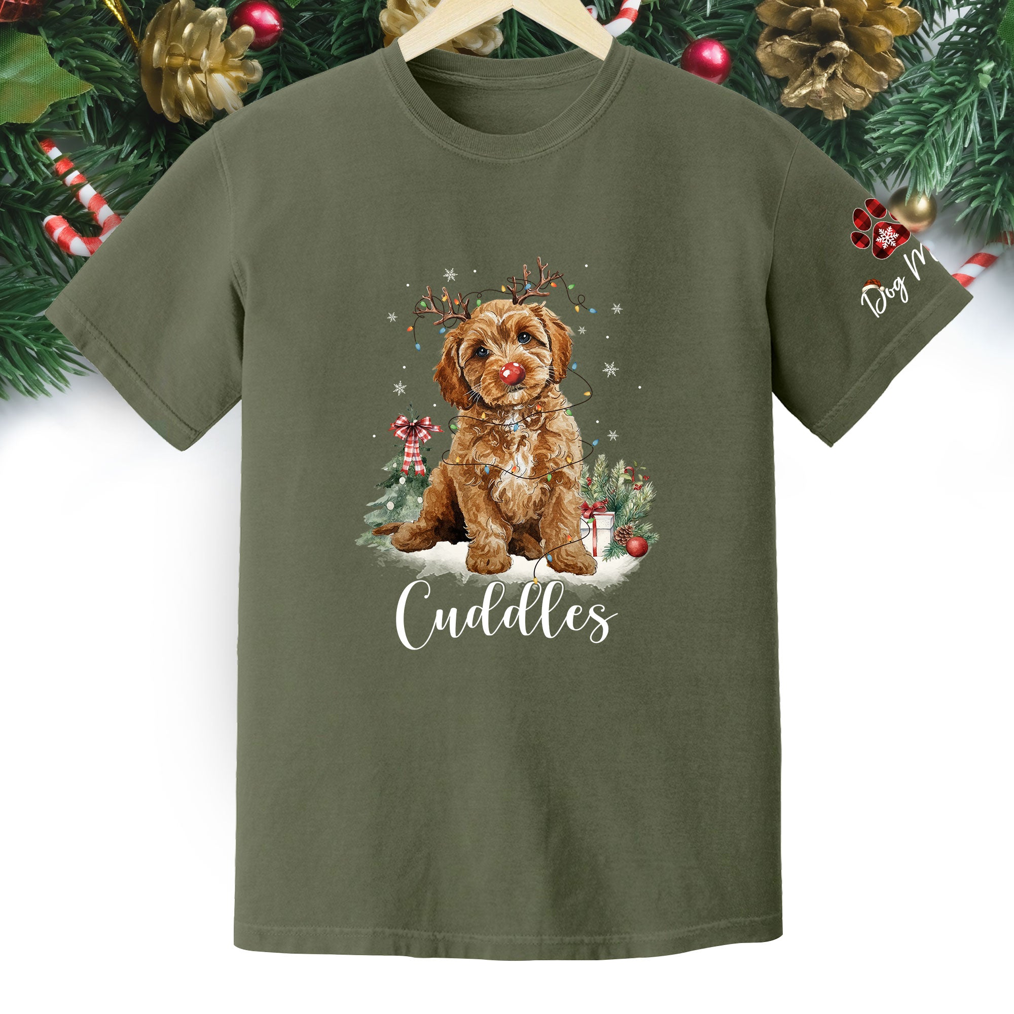 Holiday Dog Mom T-Shirt – Cozy Christmas Pet Lover Gift Idea