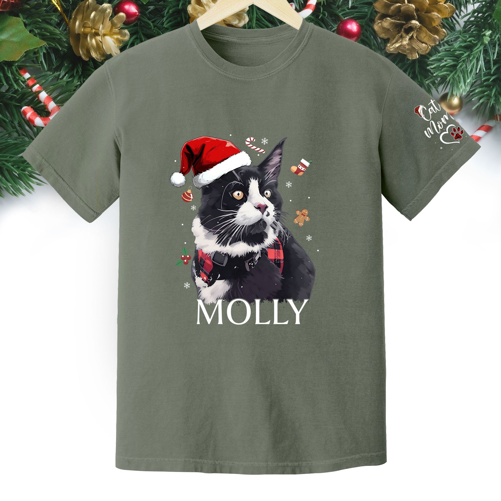 Personalized Cat T-Shirt – Custom Pet Photo Tee Gift for Animal Lovers