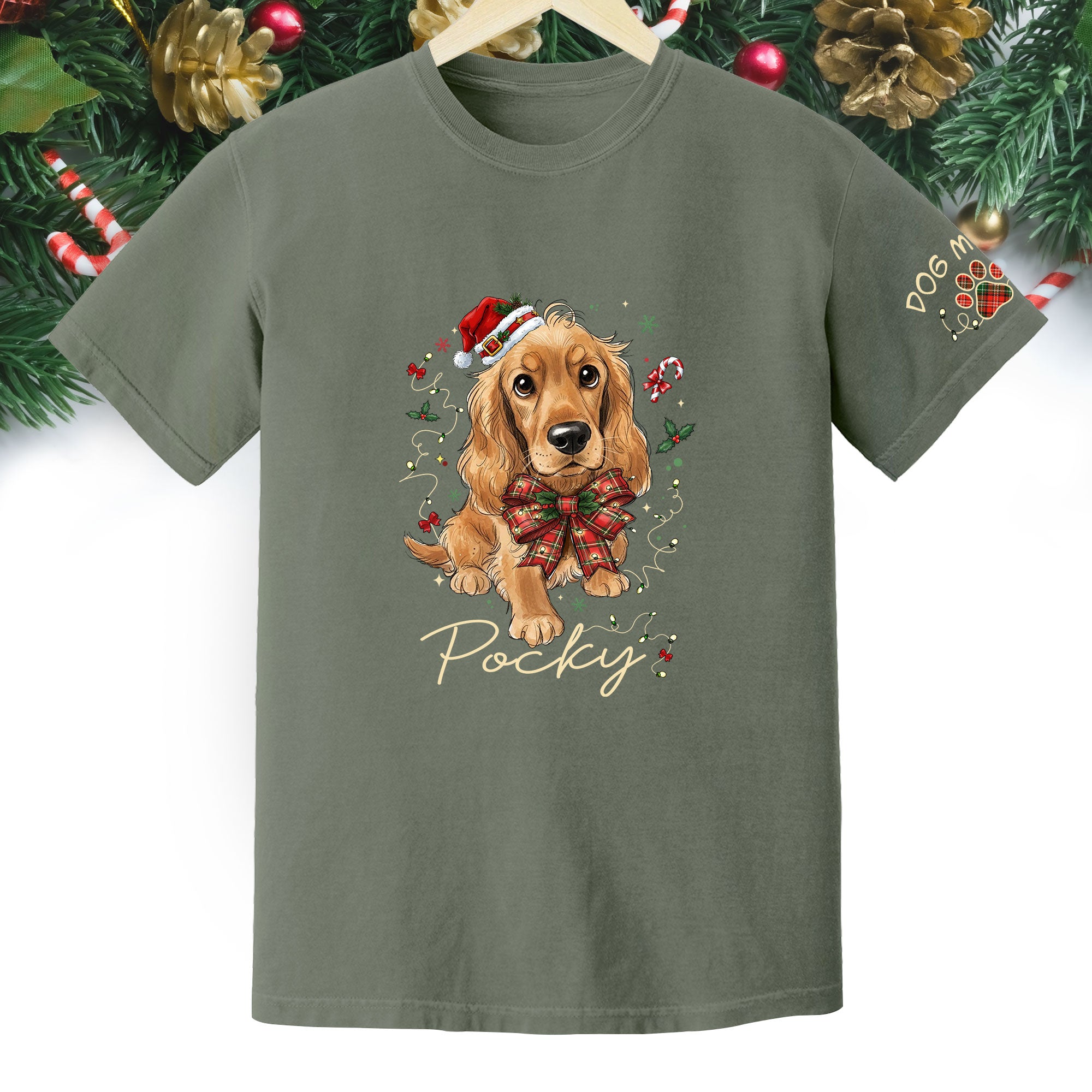 Personalized Dog Mom Shirt, Dog Mom Gift, Christmas Shirts For Women