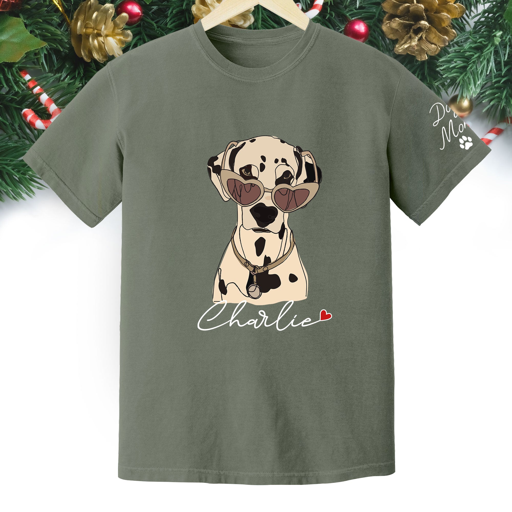 Custom Dog Mom Shirt – Personalized Pet Lover T-Shirt, Unique Christmas Gift for Pet Lovers