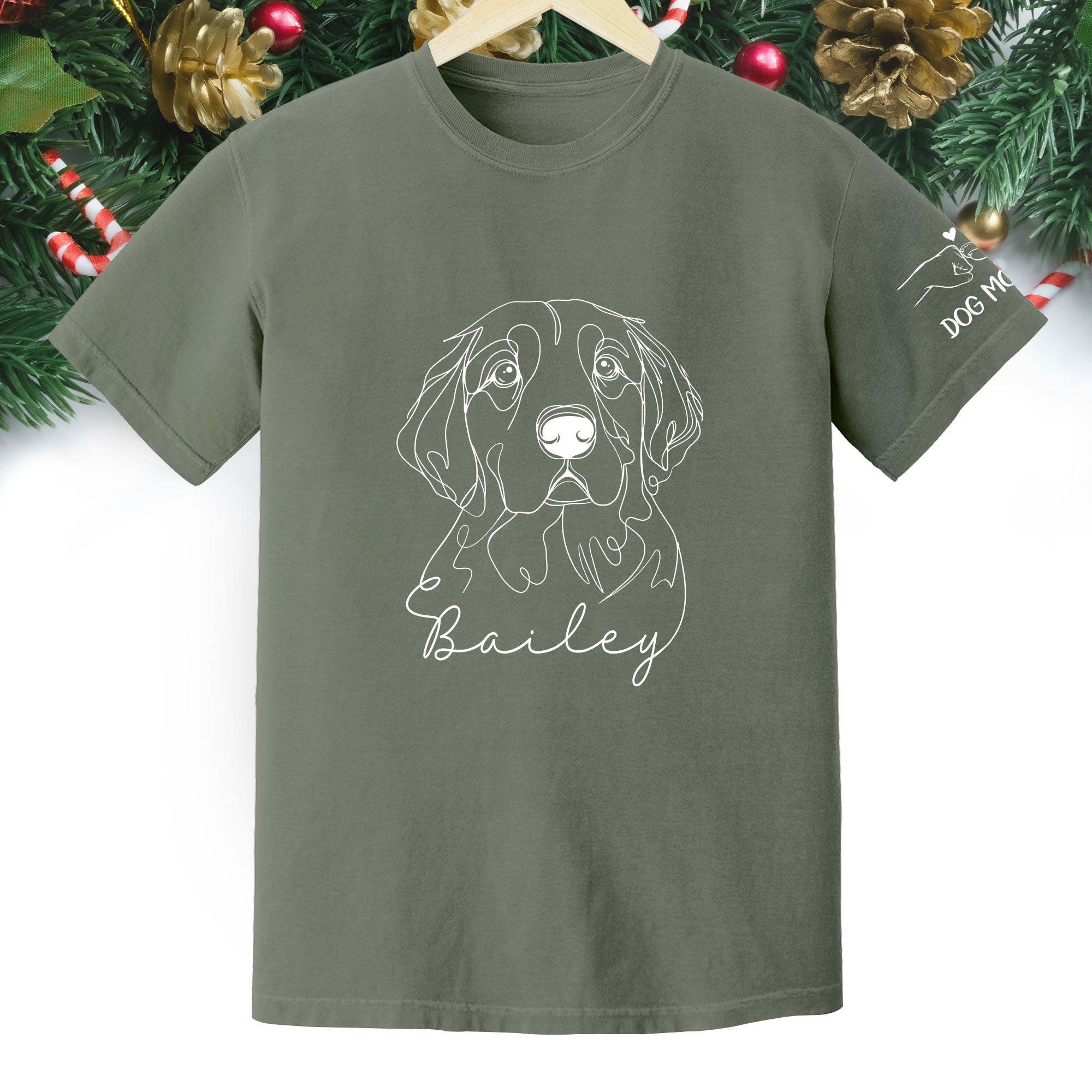Custom Pet Photo T-Shirt – Personalized Dog Mom Shirt, Funny Christmas Gift for Pet Lovers