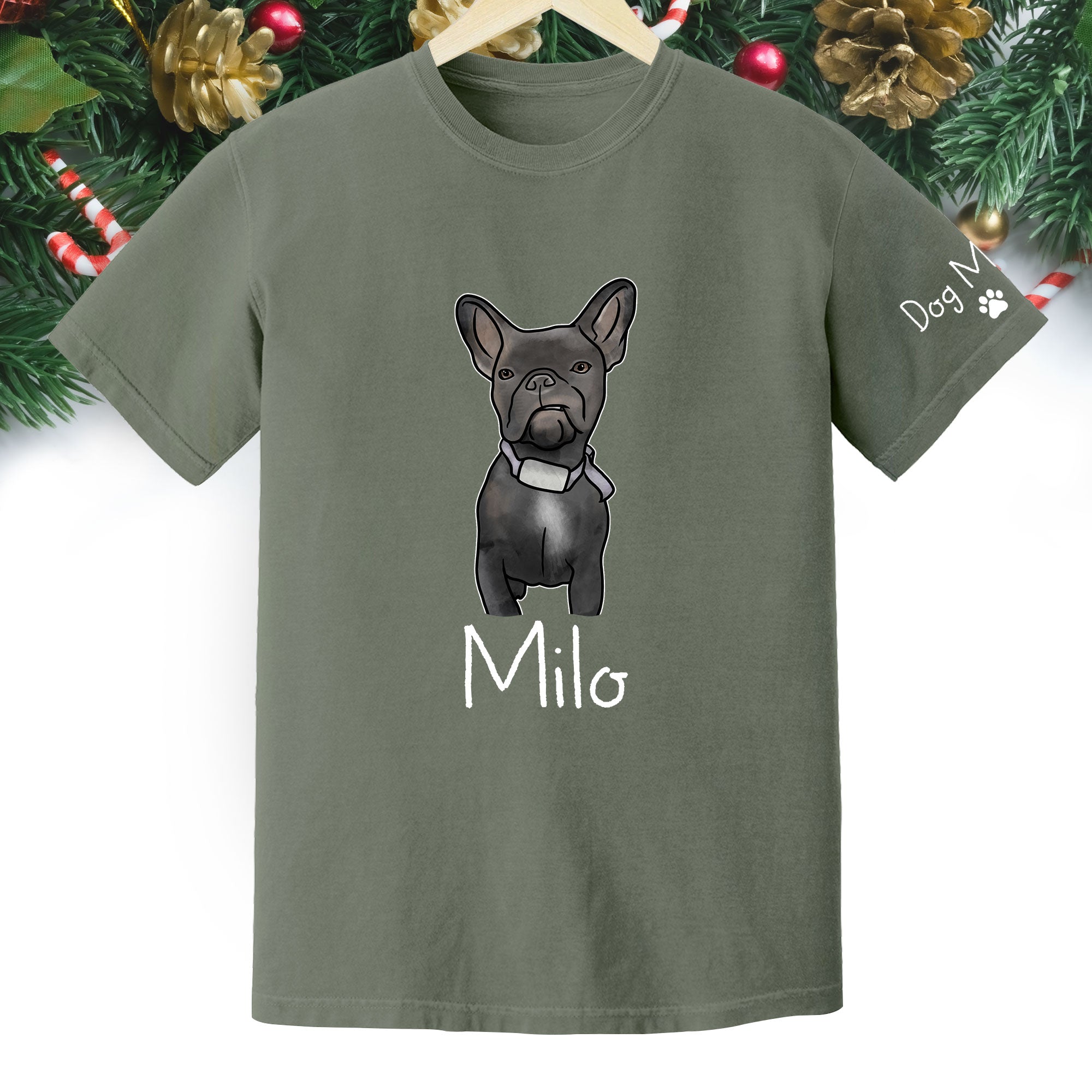 Custom Pet Portrait T-Shirt – Personalized Dog Lover Tee from Photo, Cute Gift for Dog Mom & Dog Dad