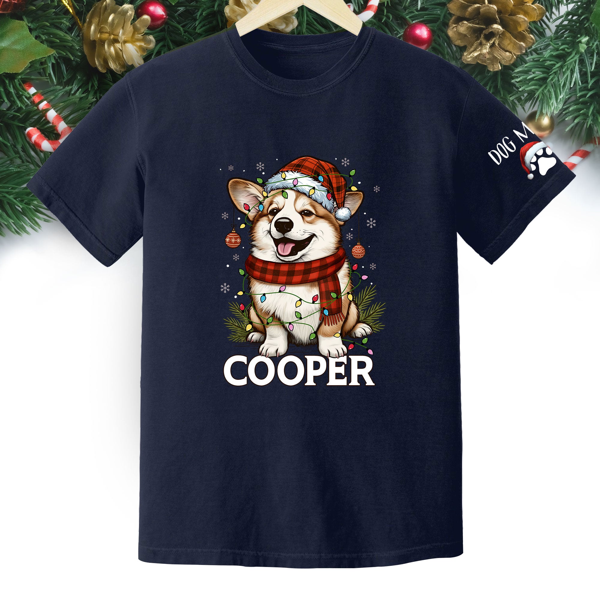 Personalized Pet Lover T-Shirt – Custom Dog Photo Christmas Shirt, Gift for Women
