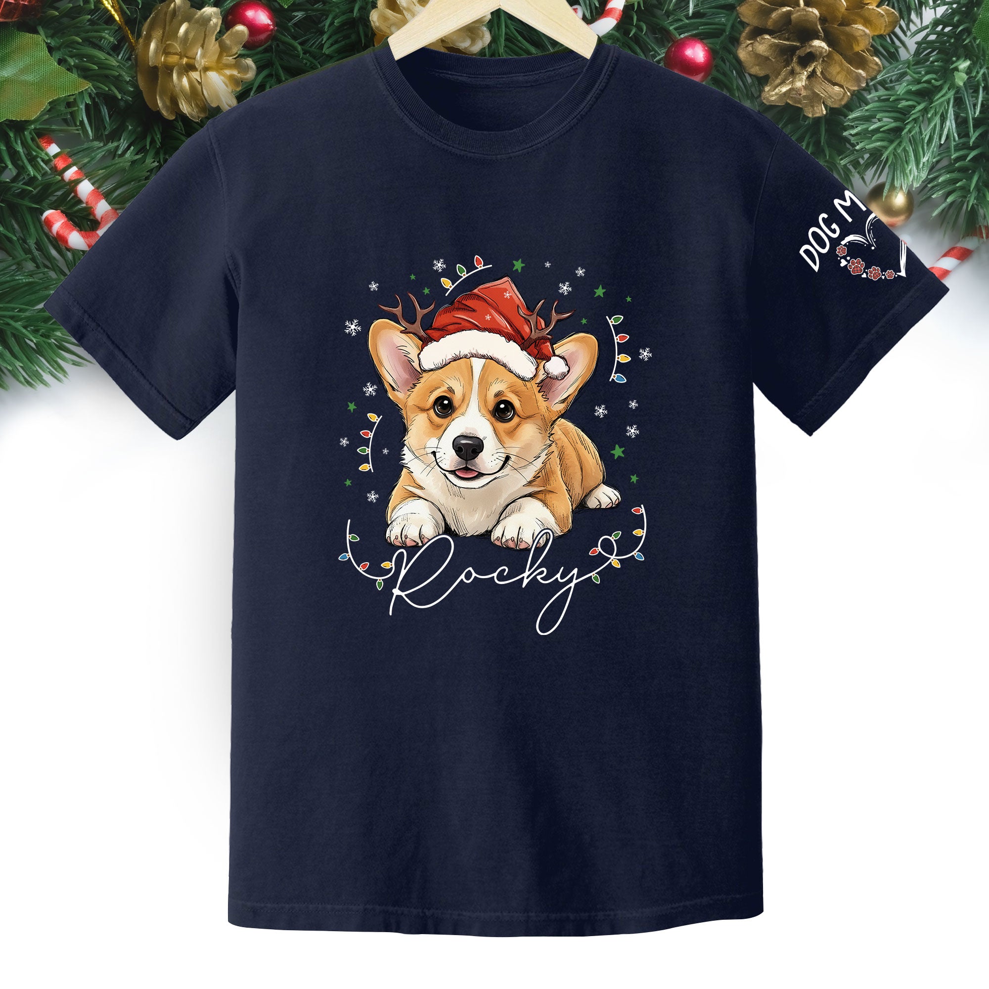 Personalized Pet Christmas Shirt – Custom Dog T-Shirt, Cute Holiday Gift for Pet Lovers