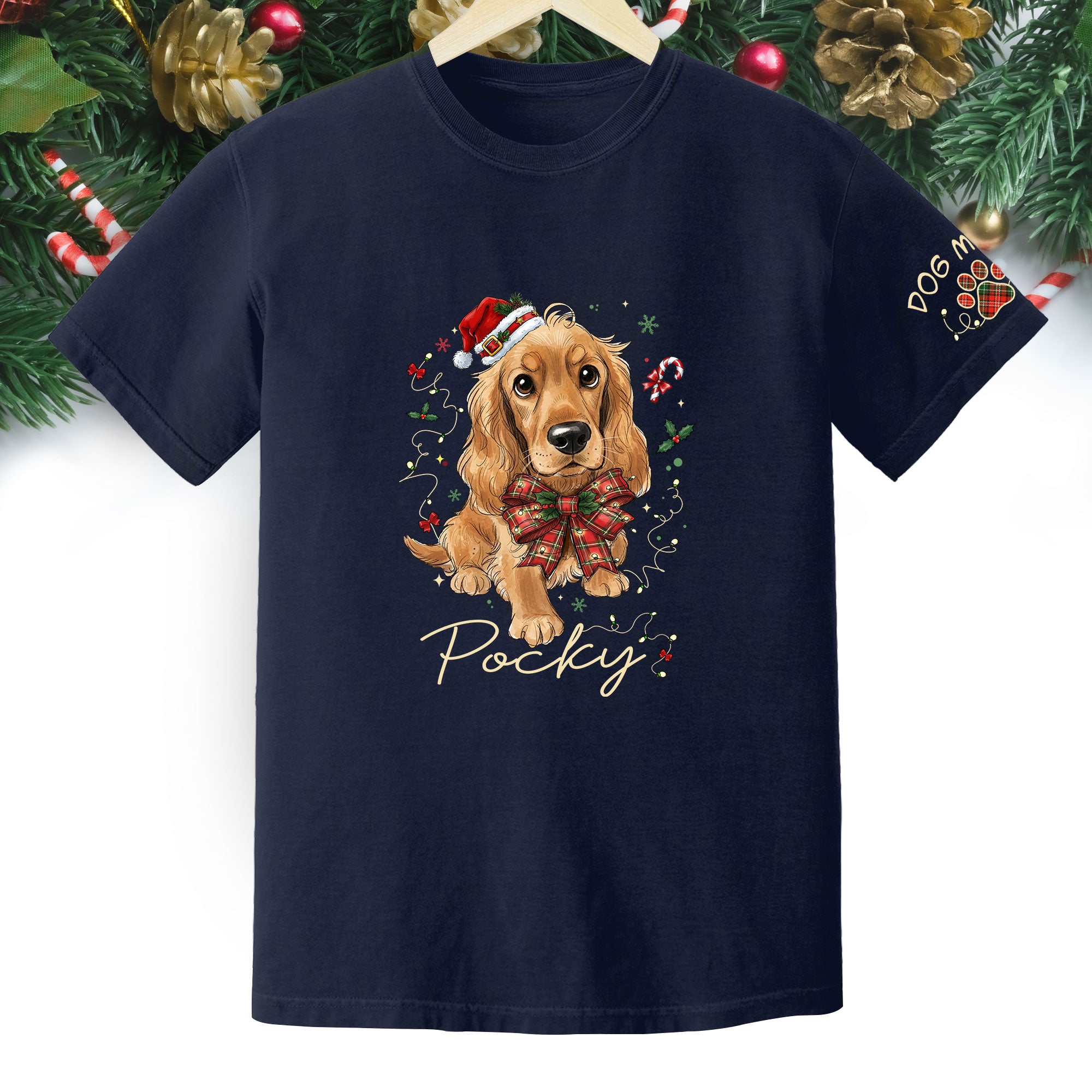 Personalized Dog Mom Shirt, Dog Mom Gift, Christmas Shirts For Women