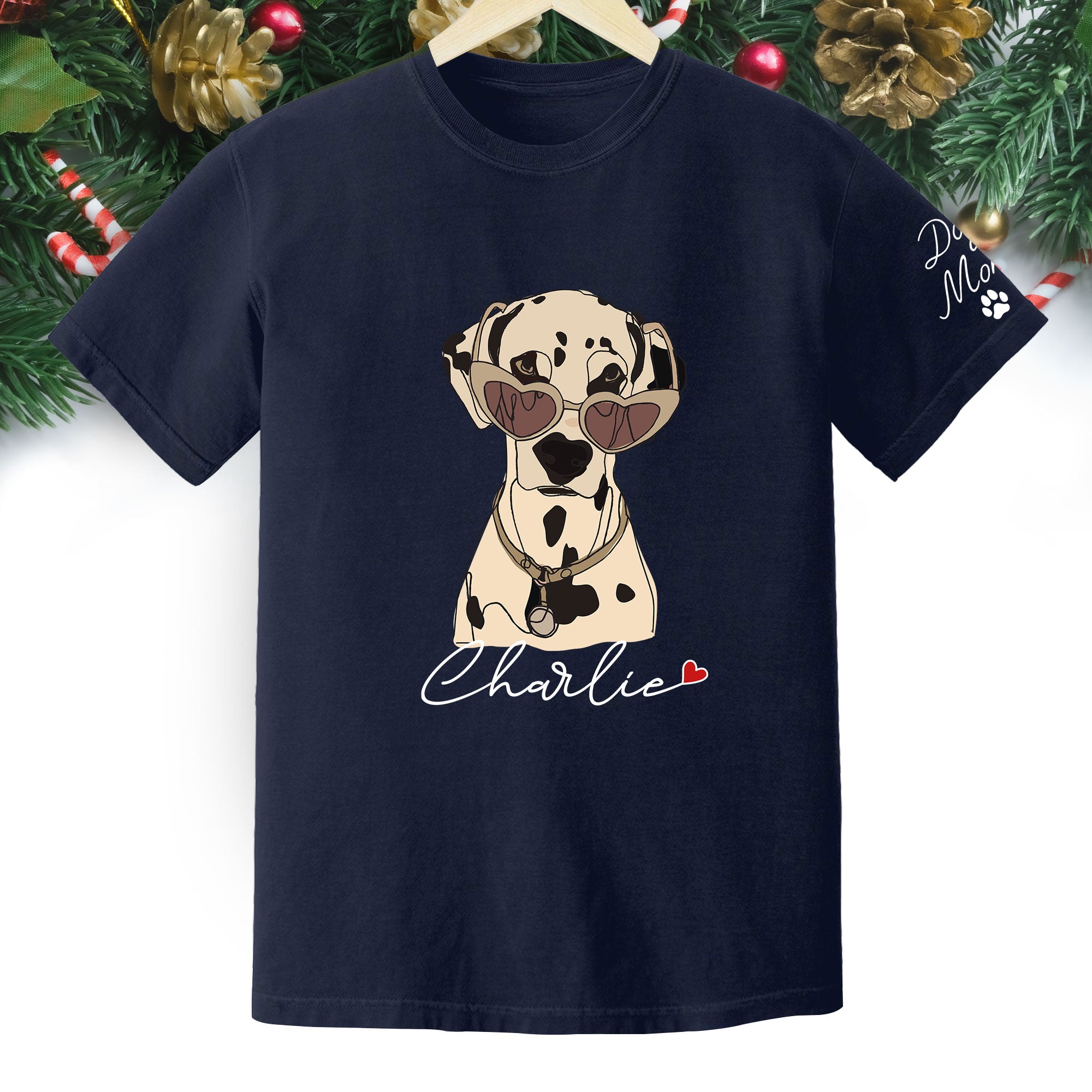 Custom Dog Mom Shirt – Personalized Pet Lover T-Shirt, Unique Christmas Gift for Pet Lovers