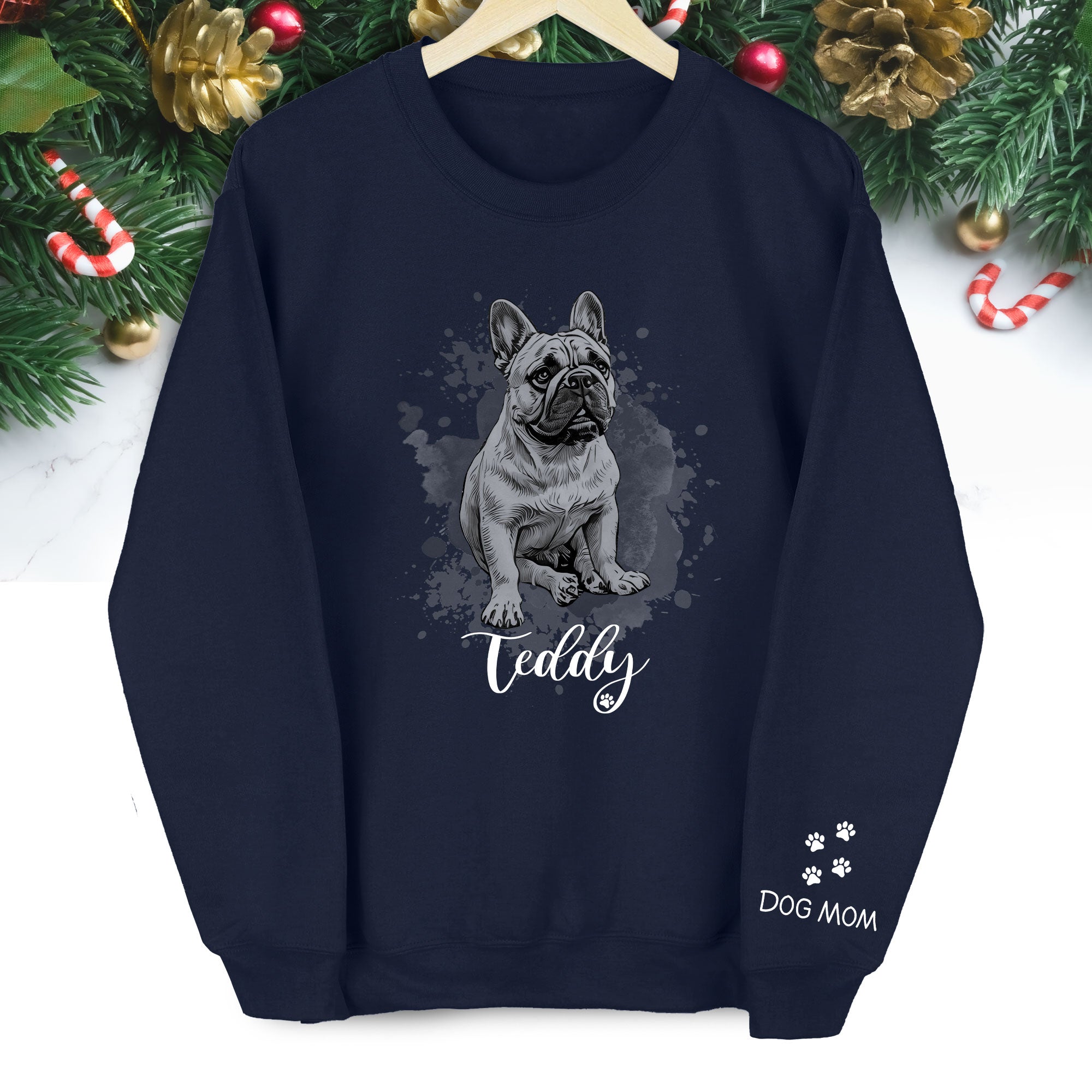 Custom Dog Sweatshirt – Personalized Pet Drawing of Your Dog, Ideal Gift for Dog Lovers