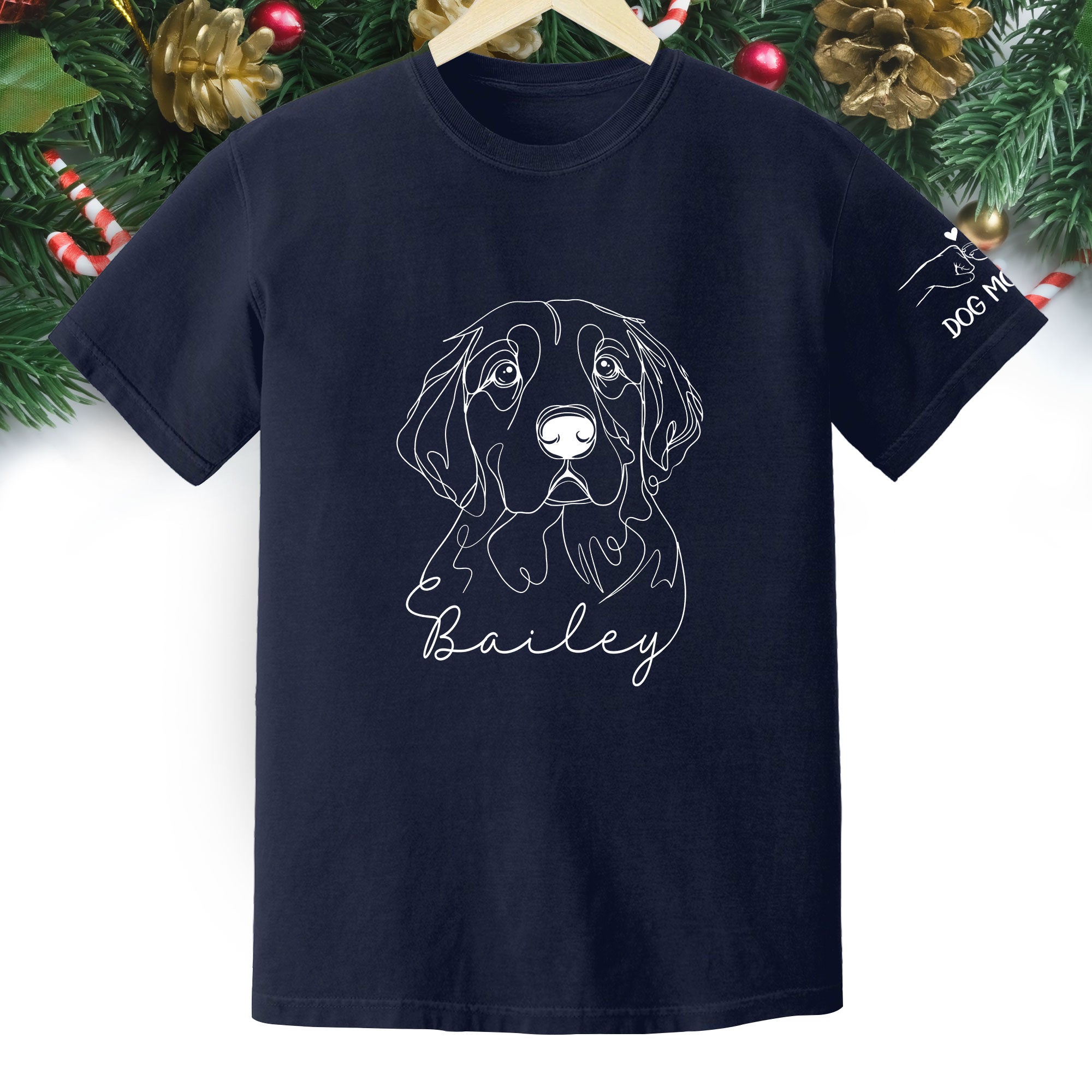 Custom Pet Photo T-Shirt – Personalized Dog Mom Shirt, Funny Christmas Gift for Pet Lovers